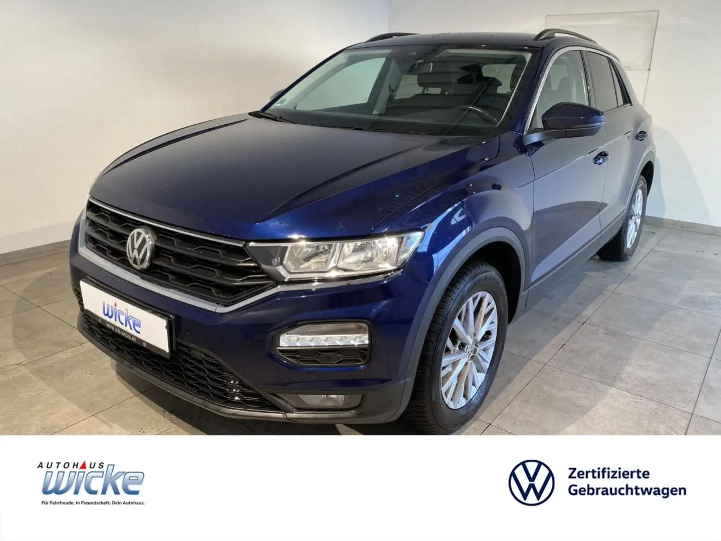 Volkswagen T-Roc 1.0 TSI Basis NAVI KLIMA PDC LM FELGEN LANE Bleu - 1