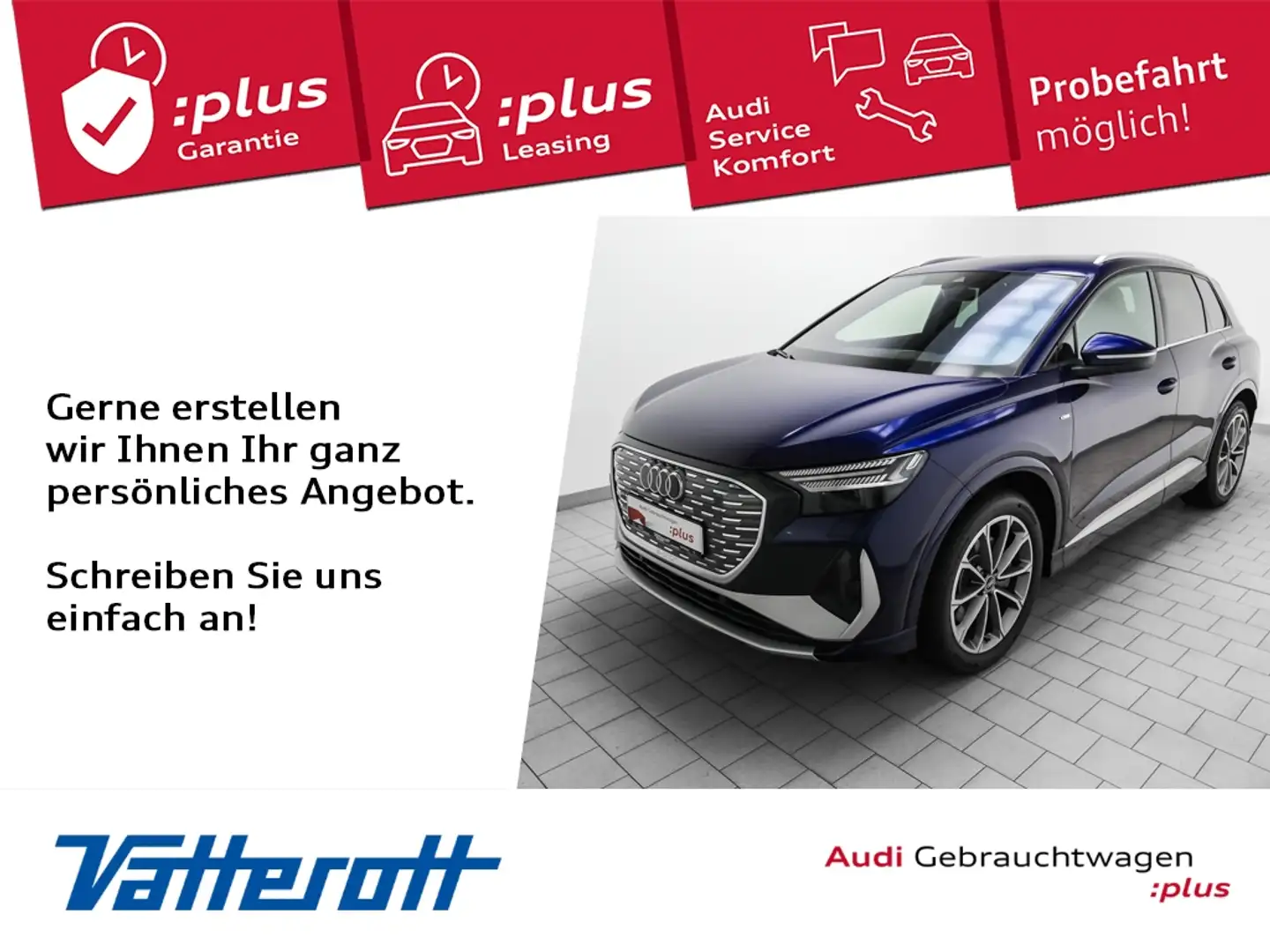 Audi Q4 e-tron 50 quattro 2 x S line AHK Navi Kamera Sonos Blau - 1