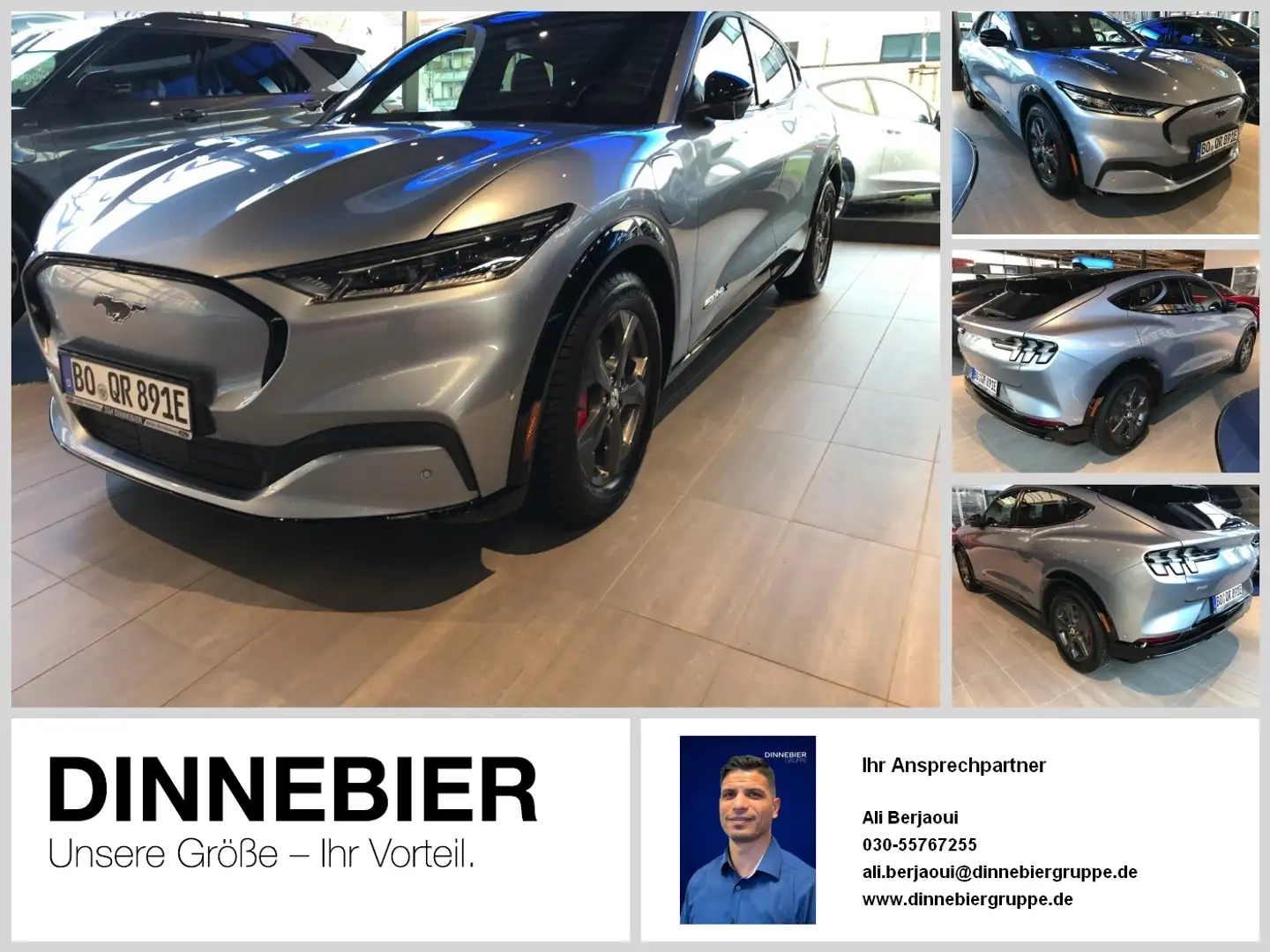 Ford Mustang Mach-E AWD Glasdach+LED+360°Kamera Blau - 1