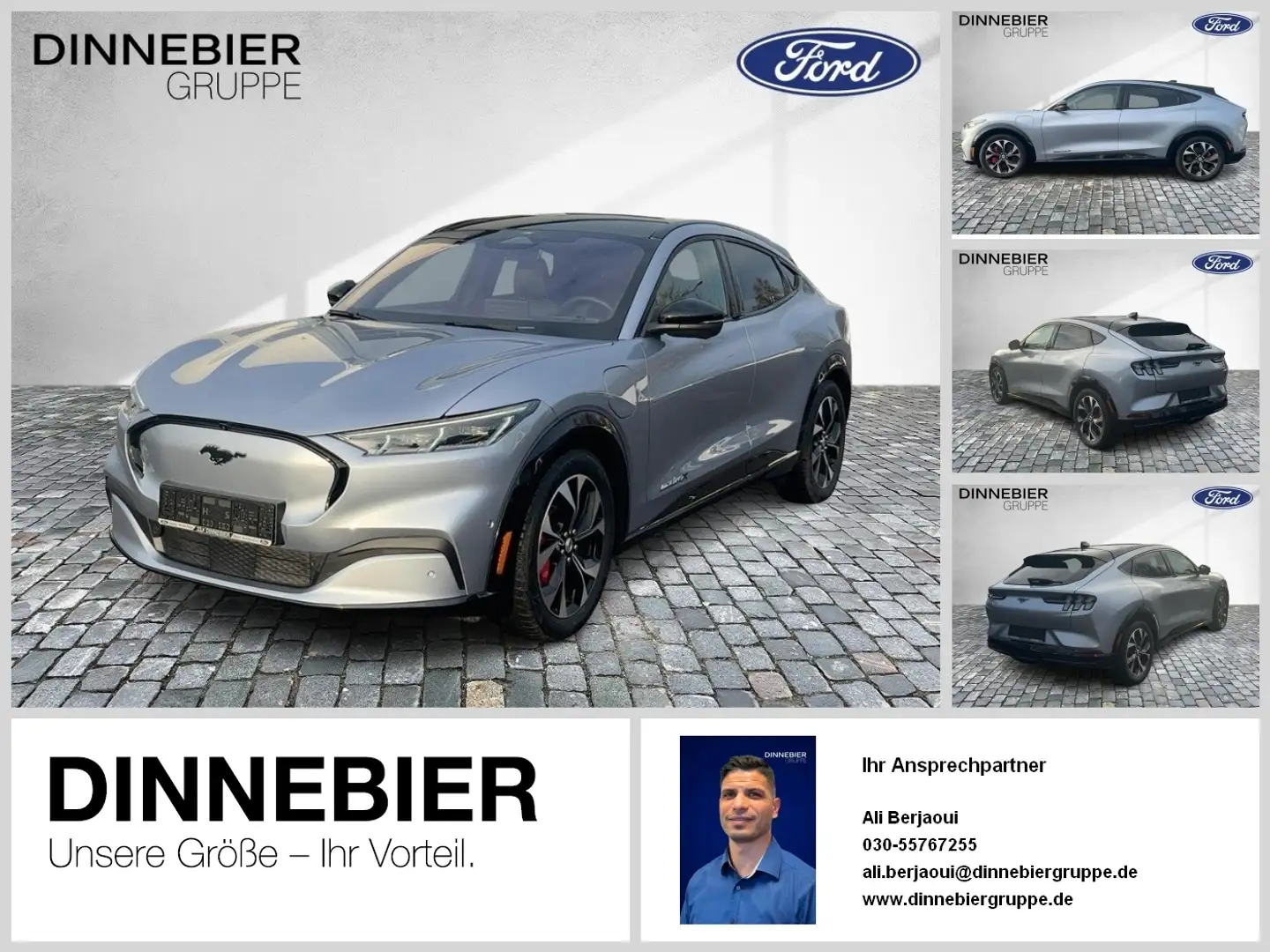 Ford Mustang Mach-E AWD Glasdach+LED+360°Kamera Blau - 1