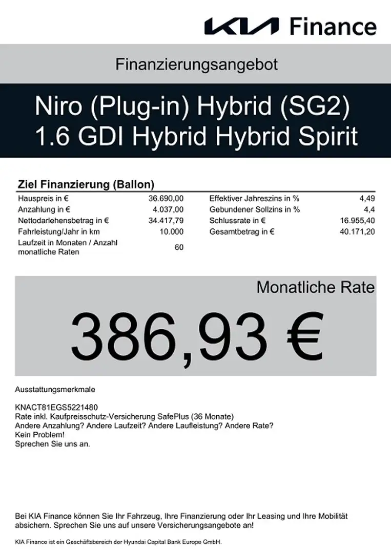 Kia Niro 1.6 HEV DCT SPIRIT 18Z TECHNOLOGIE Grau - 2