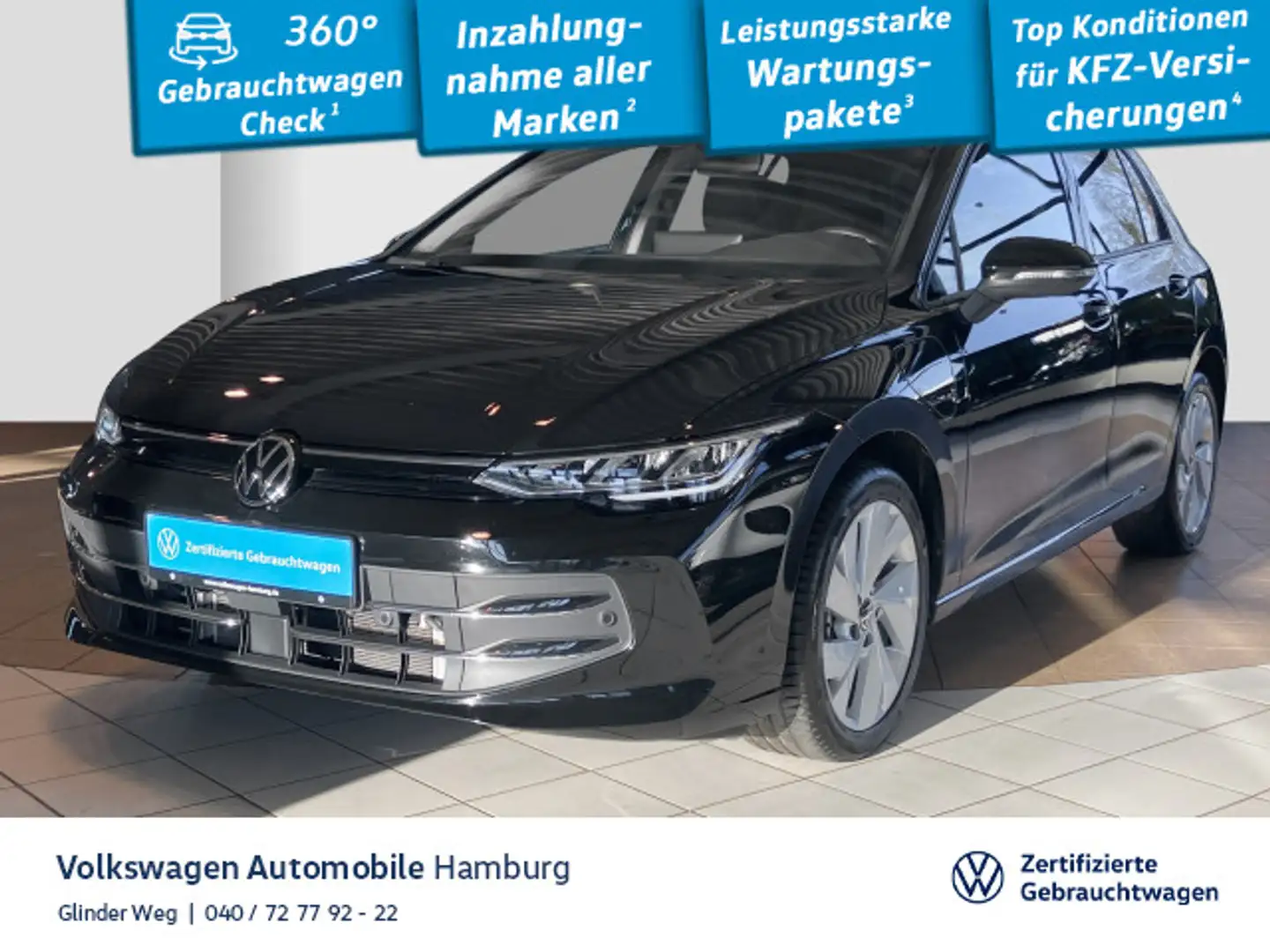 Volkswagen Golf VIII 1.5 TSI eHybrid Goal DSG AHK Rückfahrk Schwarz - 1