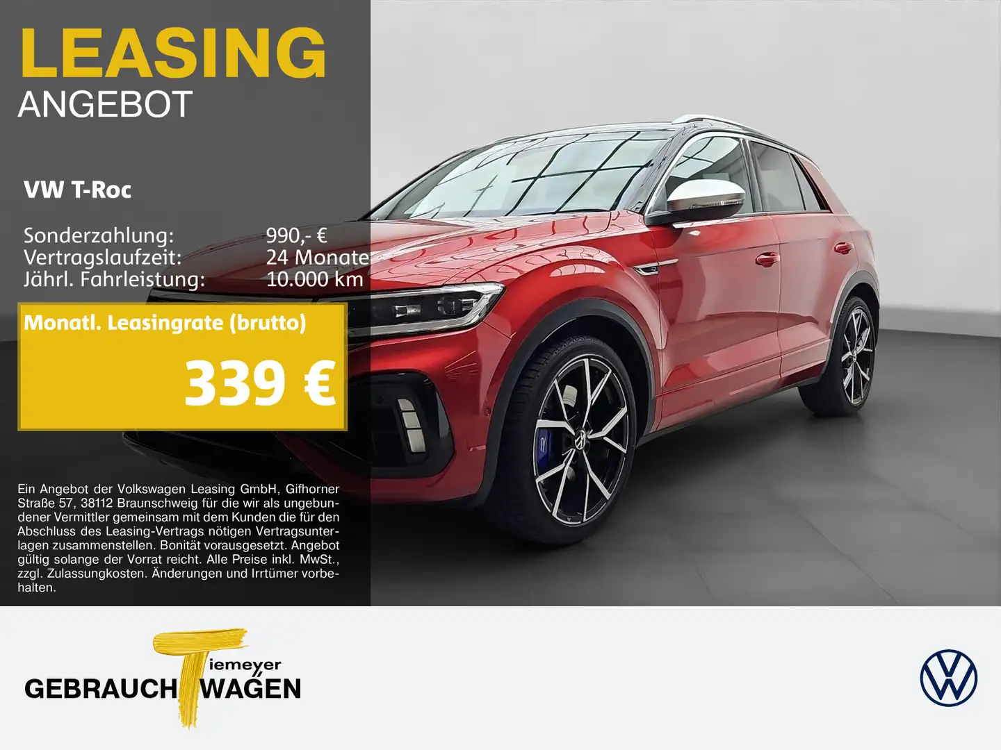 Volkswagen T-Roc DSG 4M R LM19 KAMERA NAVI DCC MATRIX Rot - 1