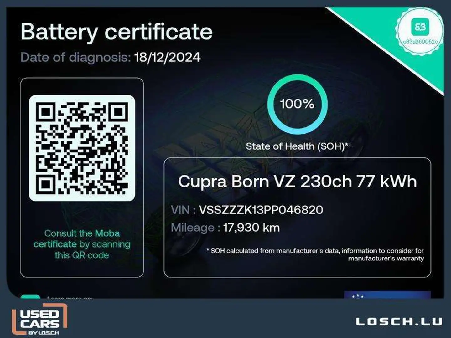 CUPRA Born 77KWh+eBOOST+360+LED+Virtual Gris - 2
