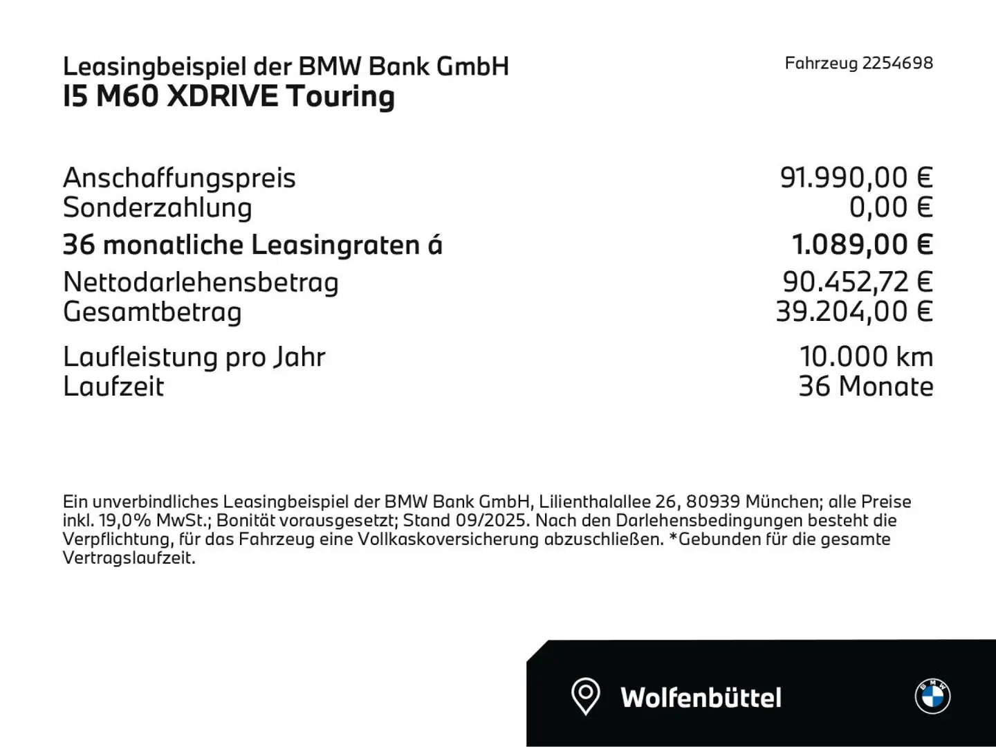 BMW i5 M60 XDRIVE Touring Sportpaket Bluetooth HUD LED Nero - 2