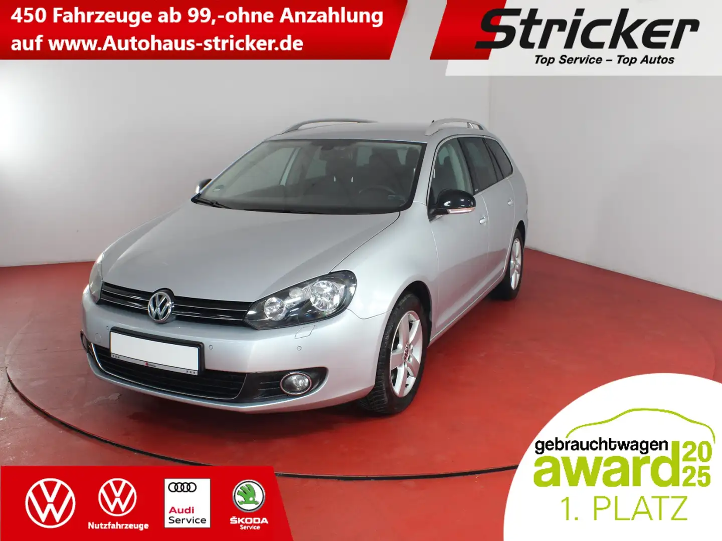 Volkswagen Golf Variant Variant Style 1.4TSI TÜV bis 08/2026 ParkPilot Si Silber - 1