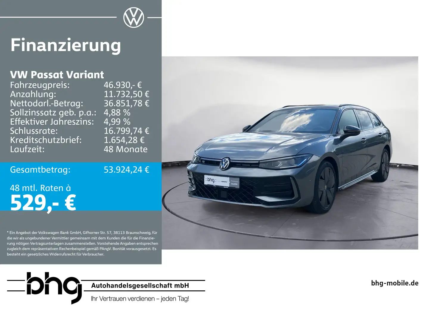 Volkswagen Passat Variant 1.5 e-Hybrid DSG R-Line Gris - 1