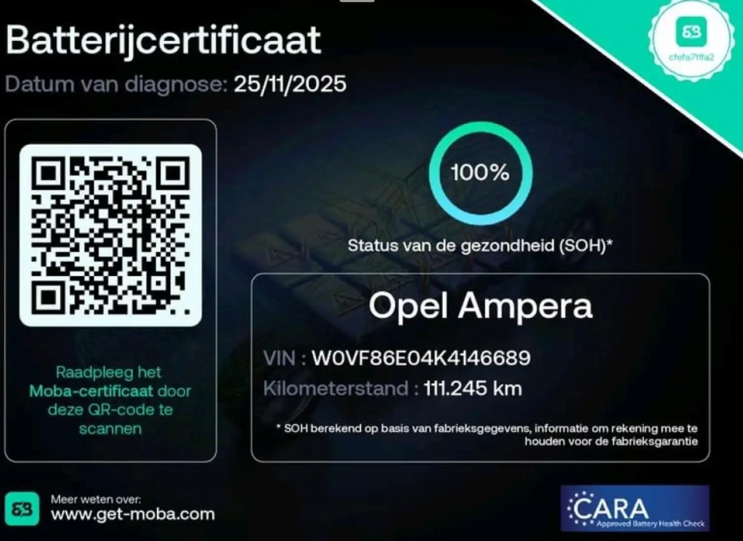 Opel Ampera-E Executive 60 kWh 100% SOH Luxe uitvoering Schwarz - 2