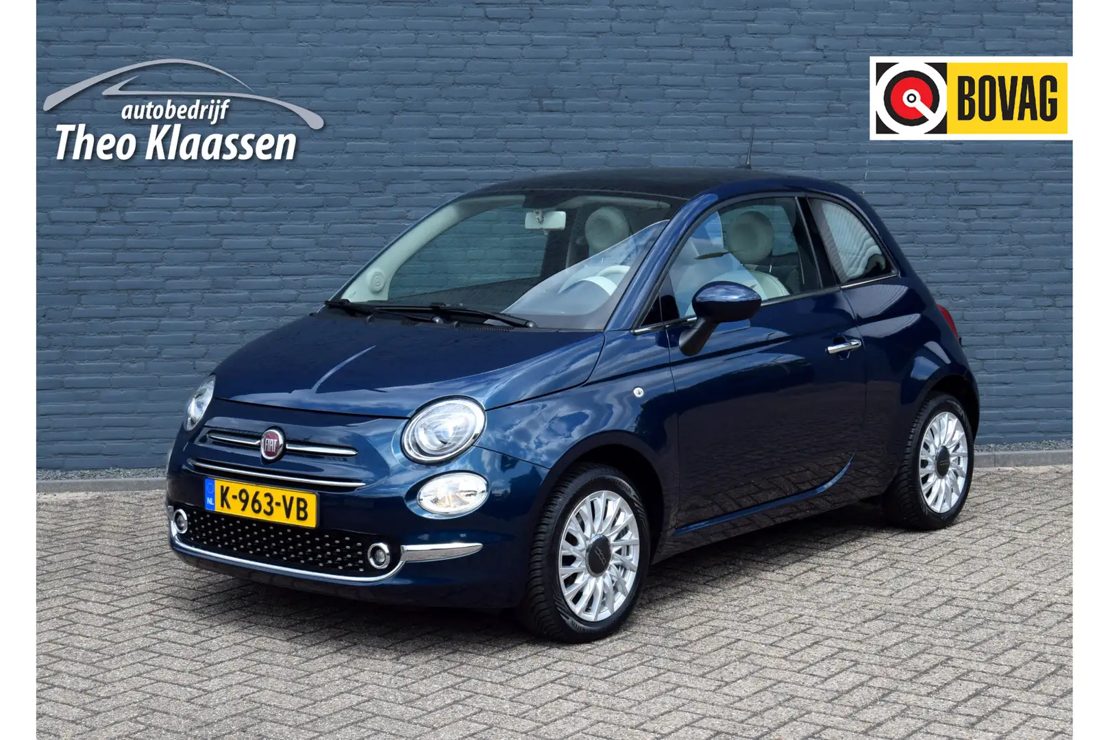 Fiat 500 1.2 Lounge Pano Cruise nieuwe distributie Azul - 1