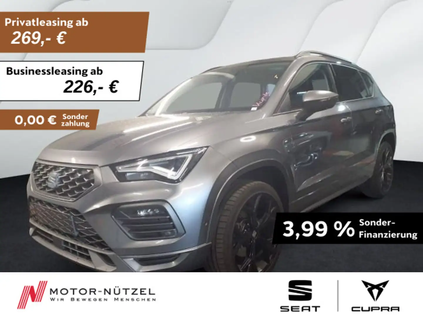 SEAT Ateca 1.5 TSI FR LED+NAVI+APP+ACC+SHZ+RFK+NSW+VC Grau - 1