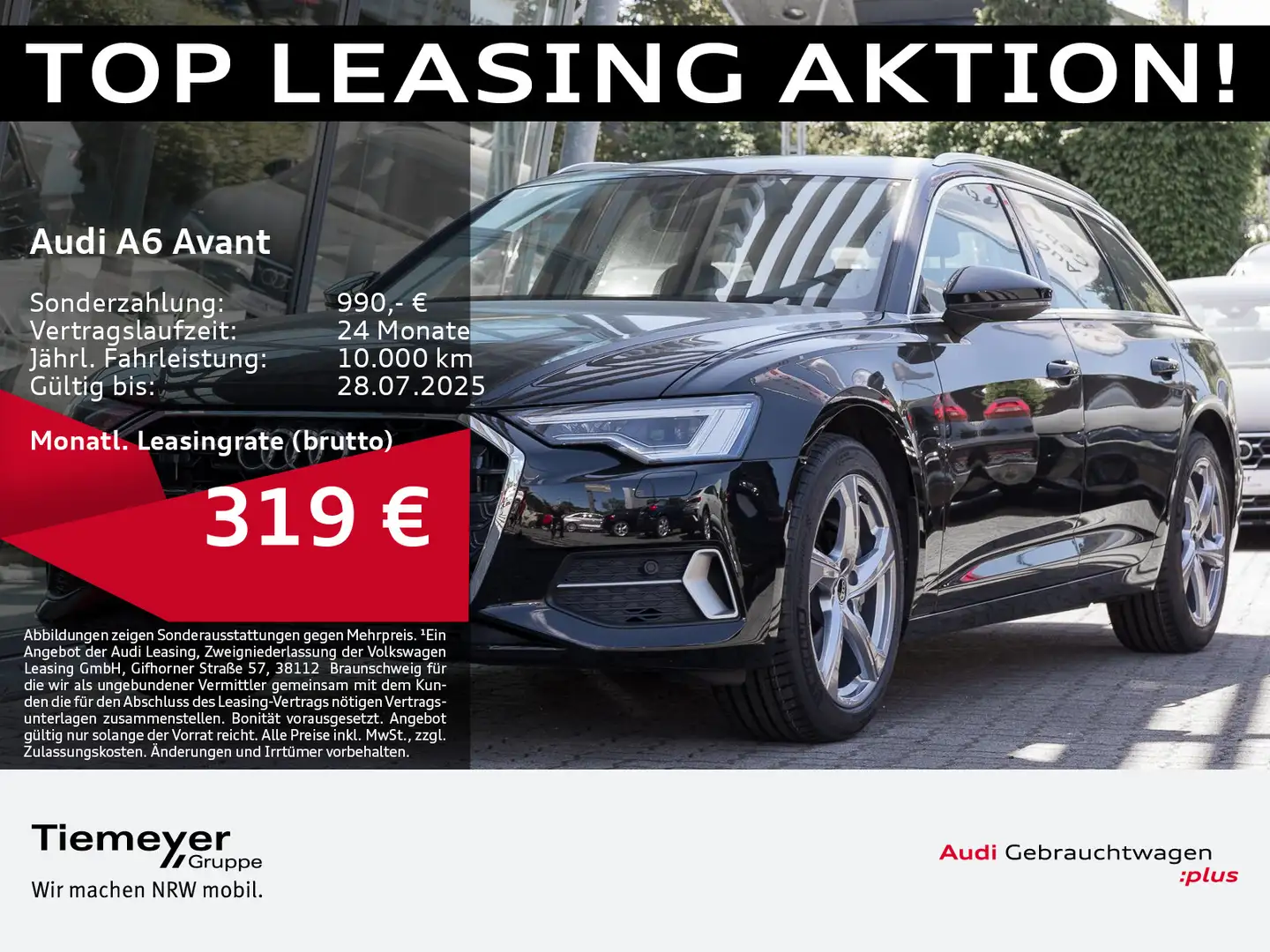 Audi A6 45 TFSI Q ADVANCED LM19 LEDER AHK KAMER Zwart - 1