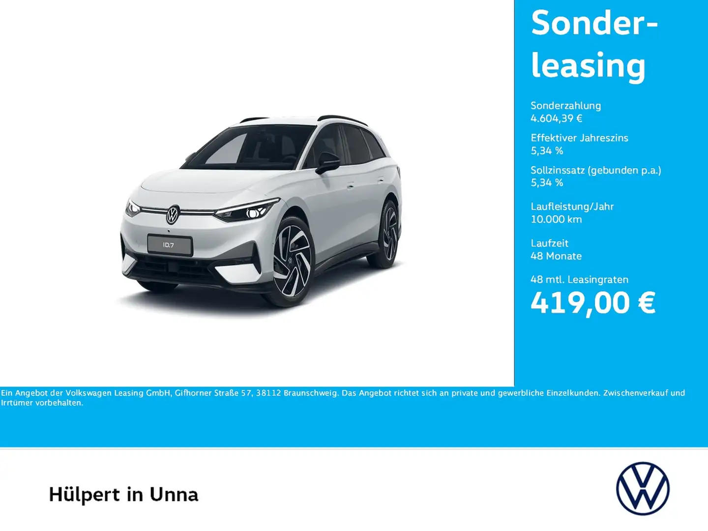 Volkswagen ID.7 Tourer PRO AHK 360°CAM ACC LM20 E-KLAPPE Weiß - 1