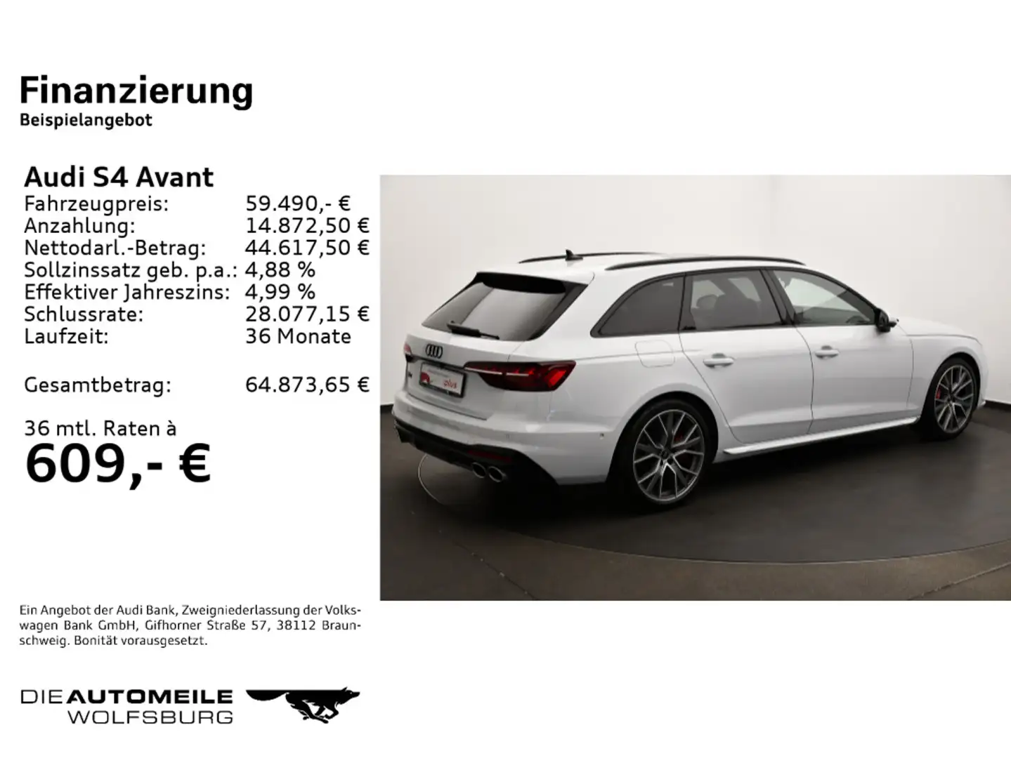 Audi S4 3.0 TDI Tiptronic quattro Standhzg/Pano Weiß - 2