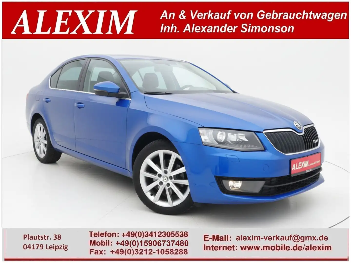 Skoda Octavia 2.0 TDI Lim./Navi/Xenon/CarPlay/Teilled. Blau - 1