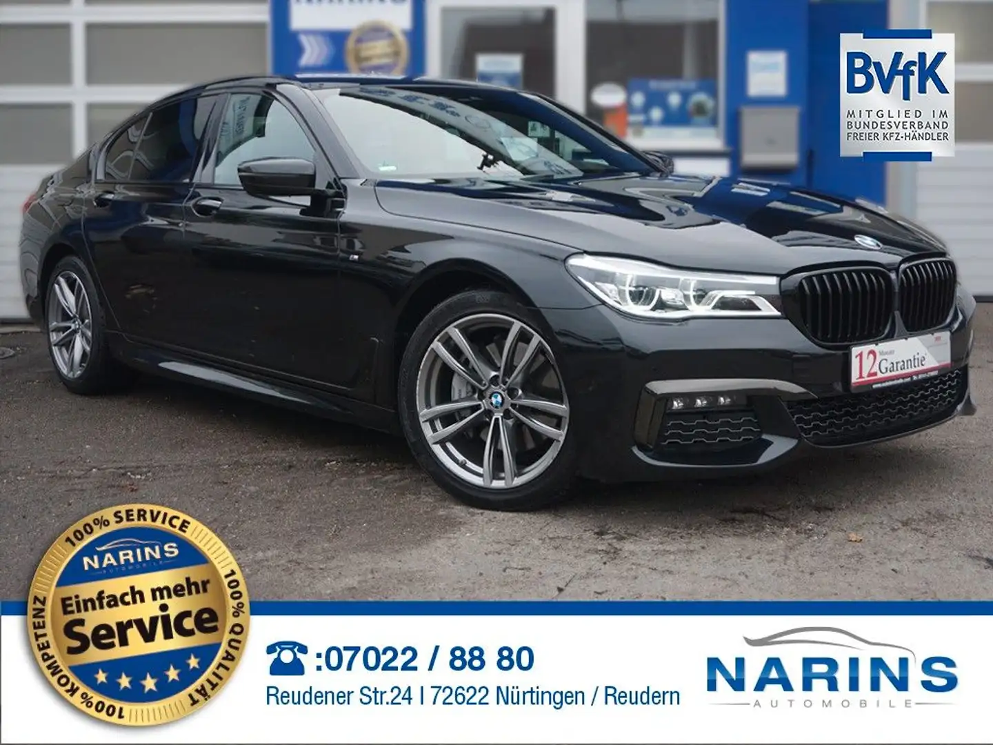 BMW 730 d xDrive M-Paket  Massage Kamera Leder Noir - 1