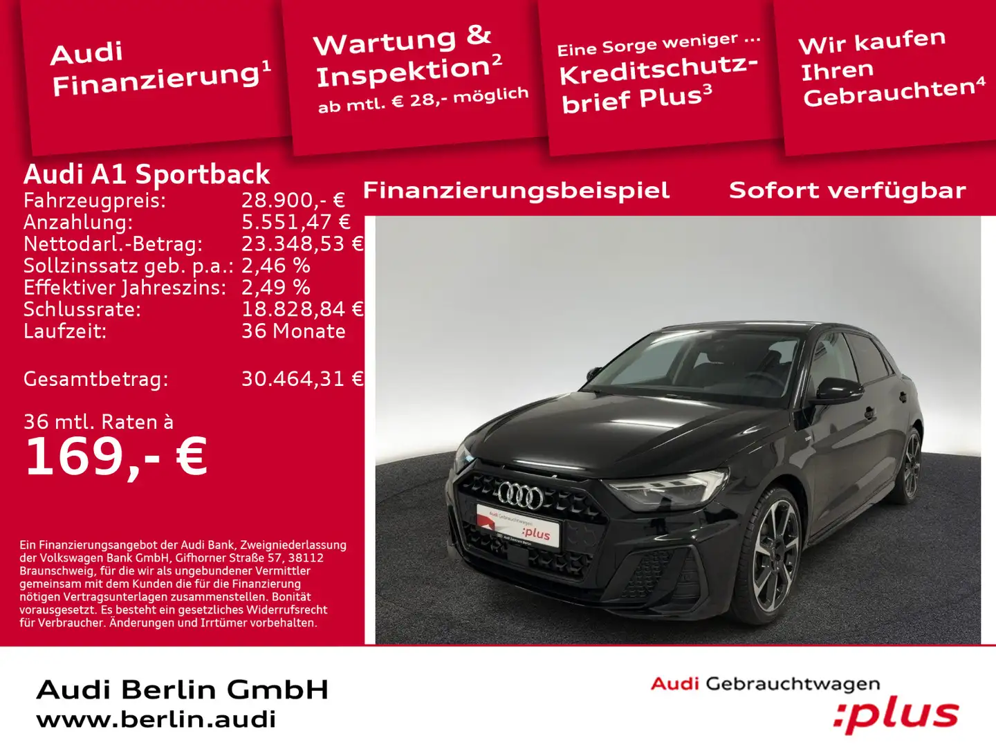 Audi A1 S line 25 TFSI S tr. LED RFK VIRTUA Schwarz - 1