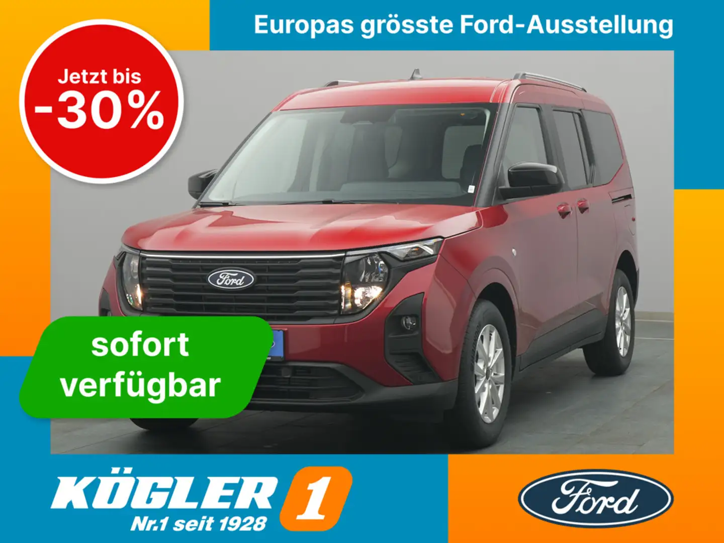 Ford Tourneo Courier Titanium 125PS/Winter-P. Rot - 1