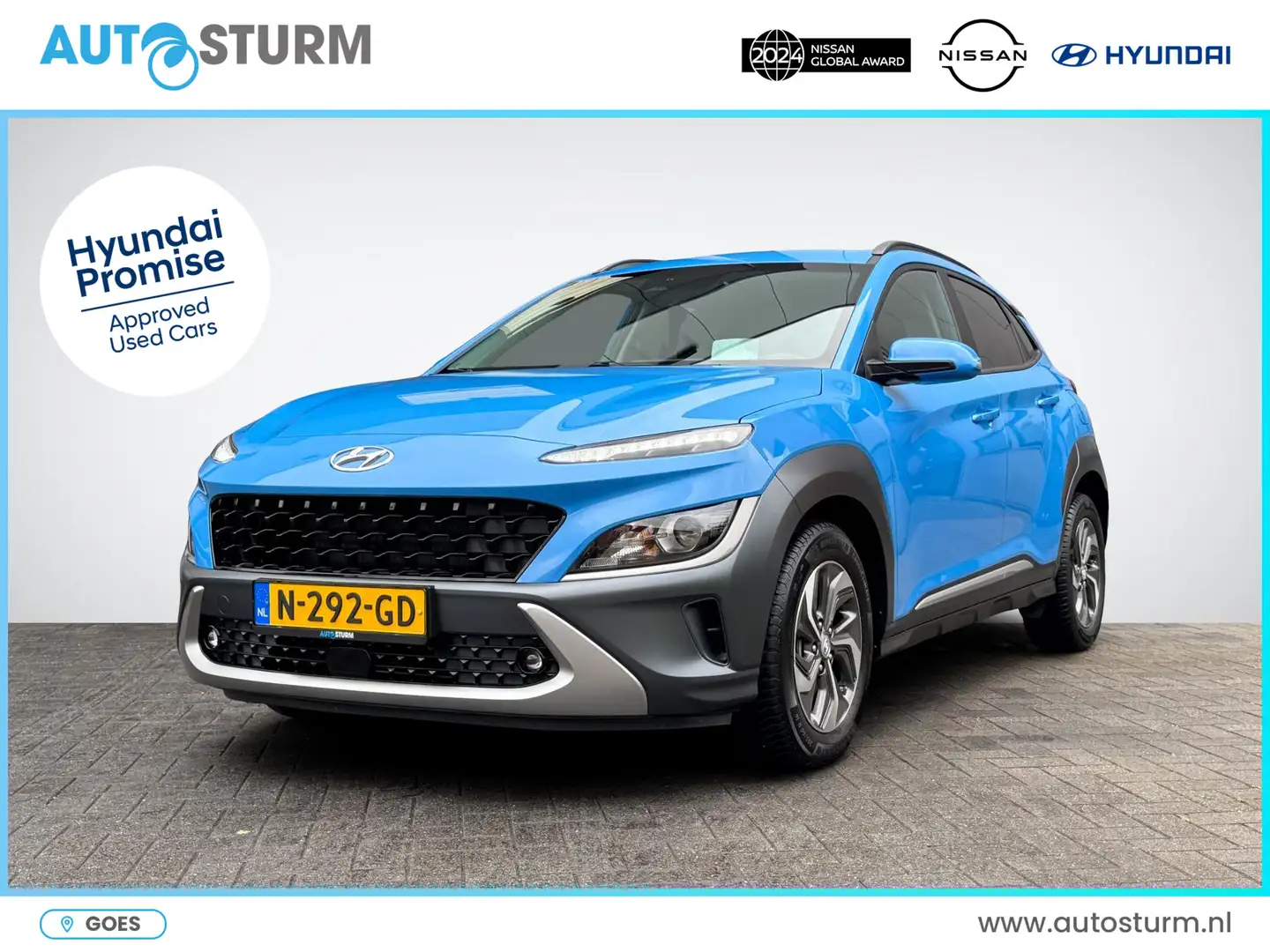 Hyundai KONA 1.6 GDI HEV Fashion | Navigatie | Camera | Apple C Azul - 1