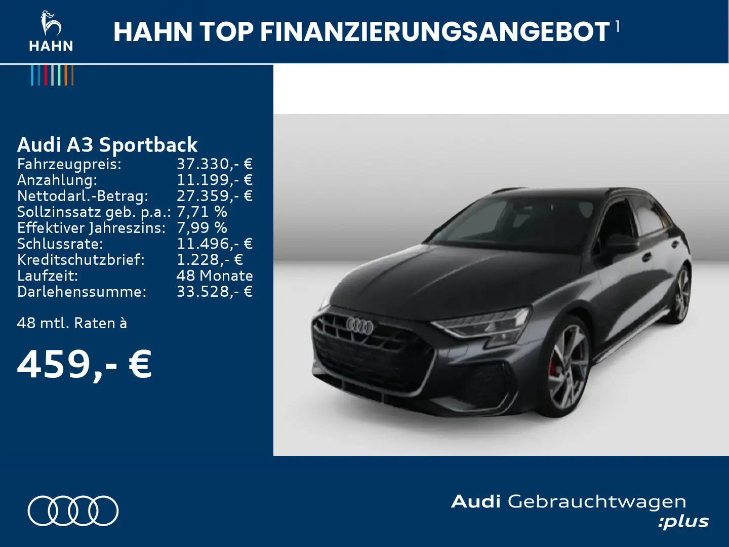Audi A3 35 TFSI S line AHK Navi LED SONOS Grau - 2