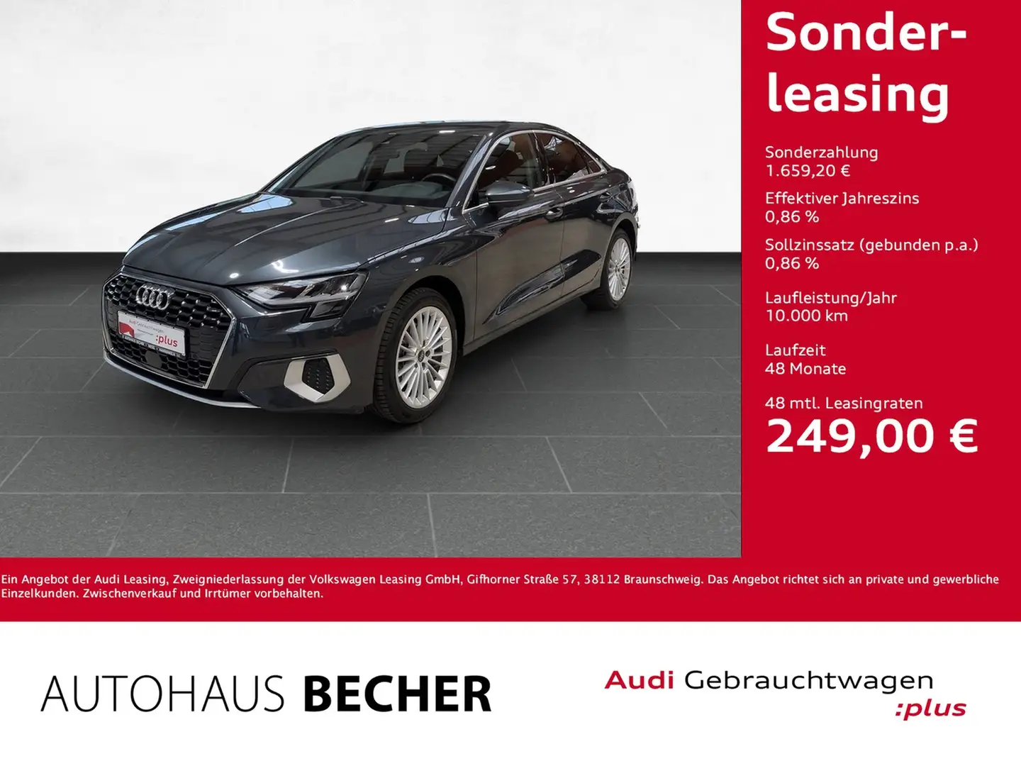 Audi A3 Limo advanced 35 TFSI S tronic /Sitzh/CarPlay Grau - 1