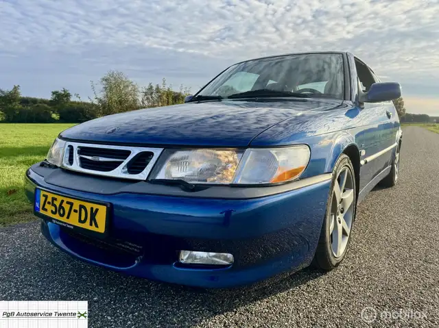 Saab 9-3 2.3 Turbo Aero coupé Aut cosmic bleu revisie motor