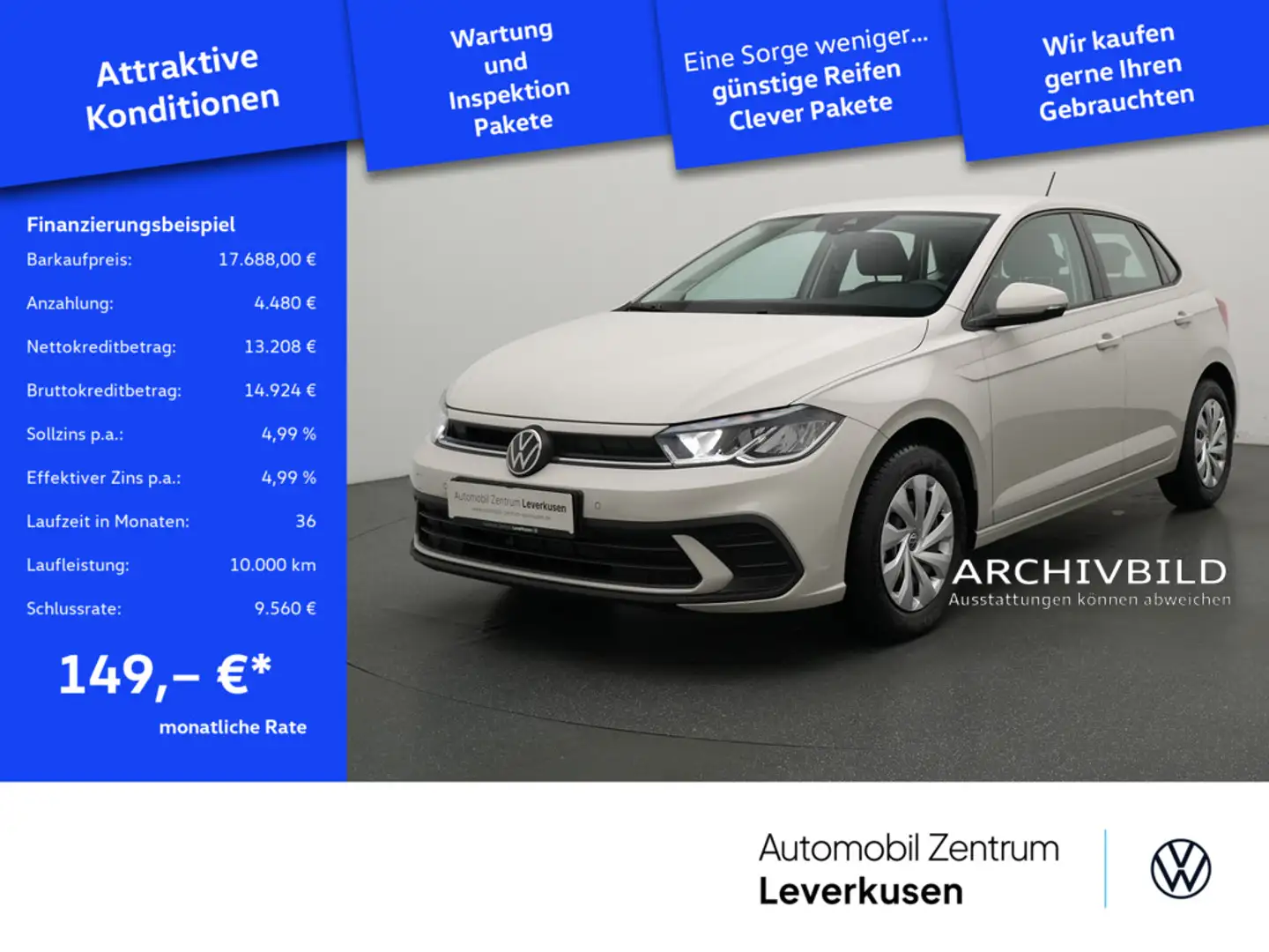 Volkswagen Polo Move KLIMA CARPLAY LED FACEL. SHZ PDC Grau - 1