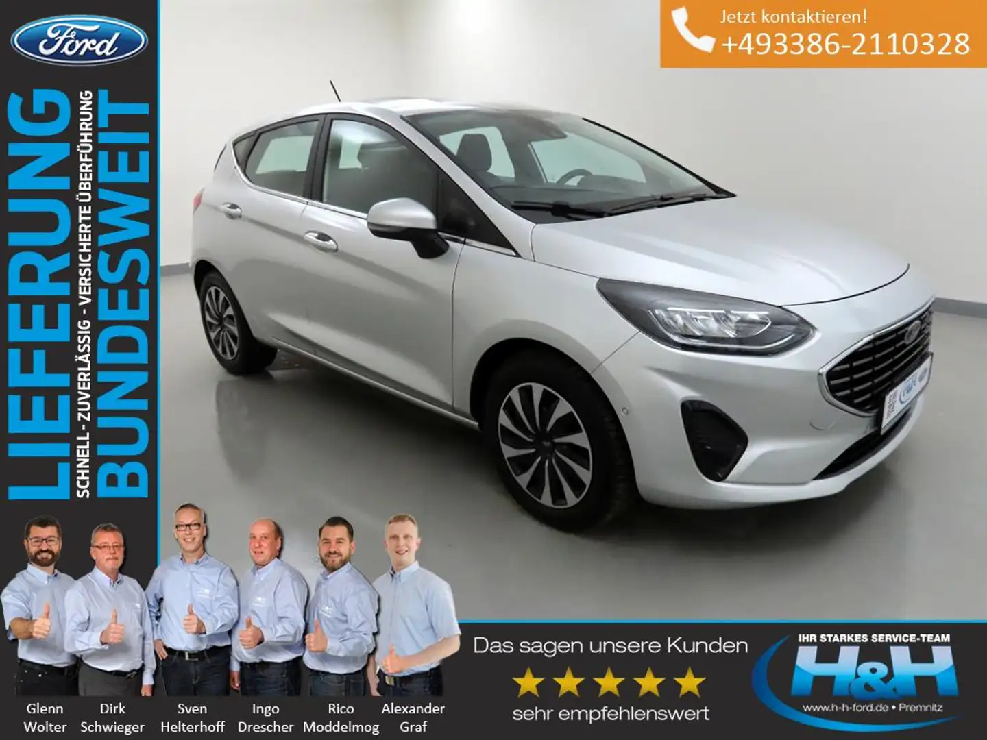 Ford Fiesta 1.0 M-Hybrid Titanium Kam+LED+WinterPak Plateado - 1