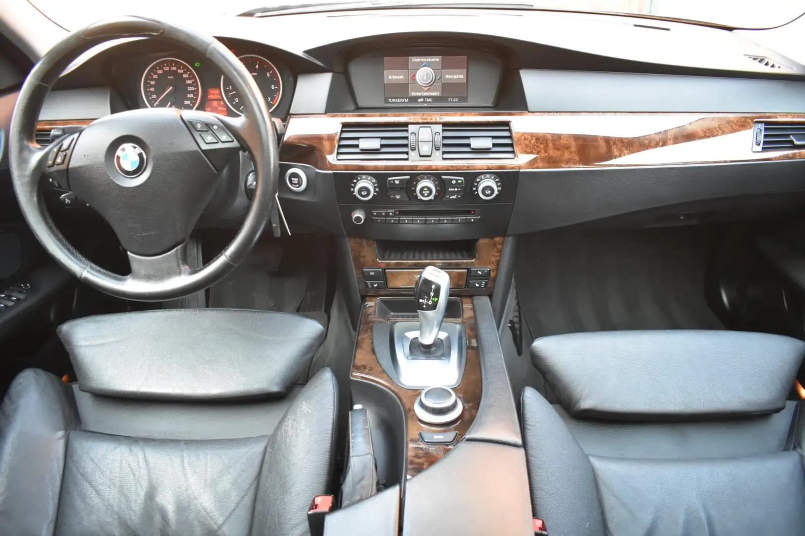 BMW 523 5-serie 523i Executive '07 Xenon Leder Clima Navi Blauw - 2