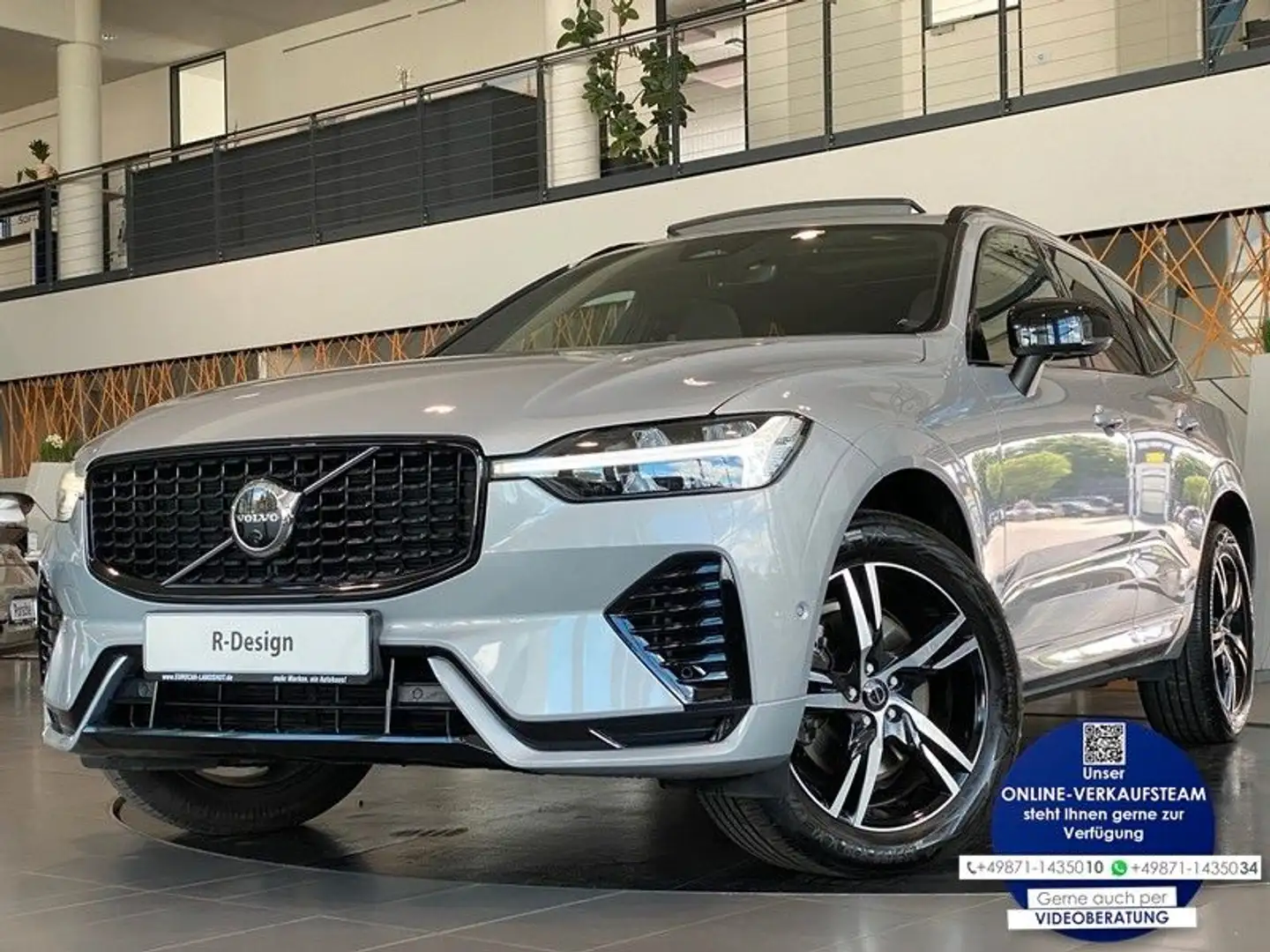 Volvo XC60 AWD R-Design Sthz Pano Memory H&K ACC AHK Silber - 1