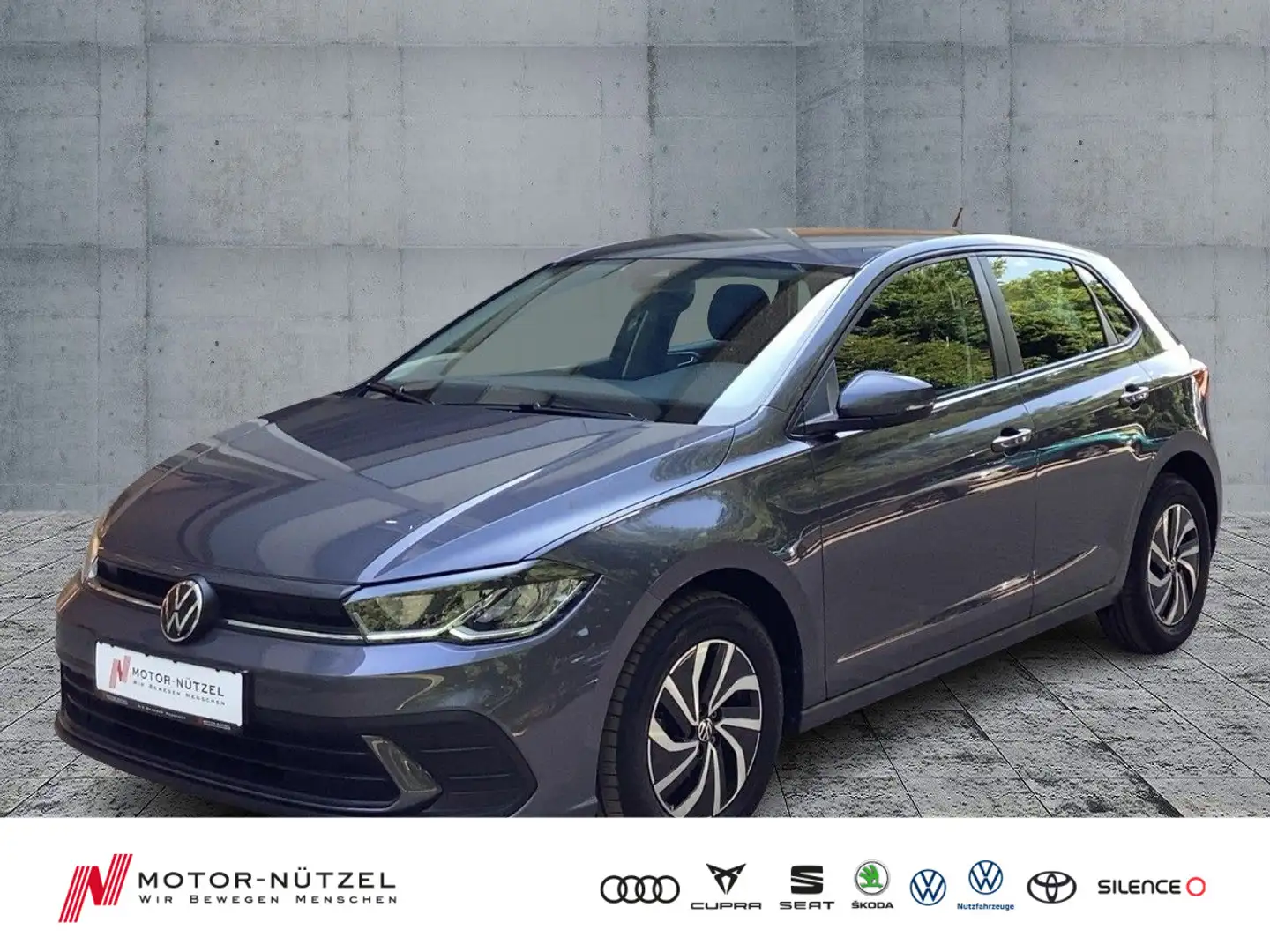 Volkswagen Polo 1.0 FRESH LED+APP+SHZ+PDC+BLUETOOTH+KLIMA Grau - 1