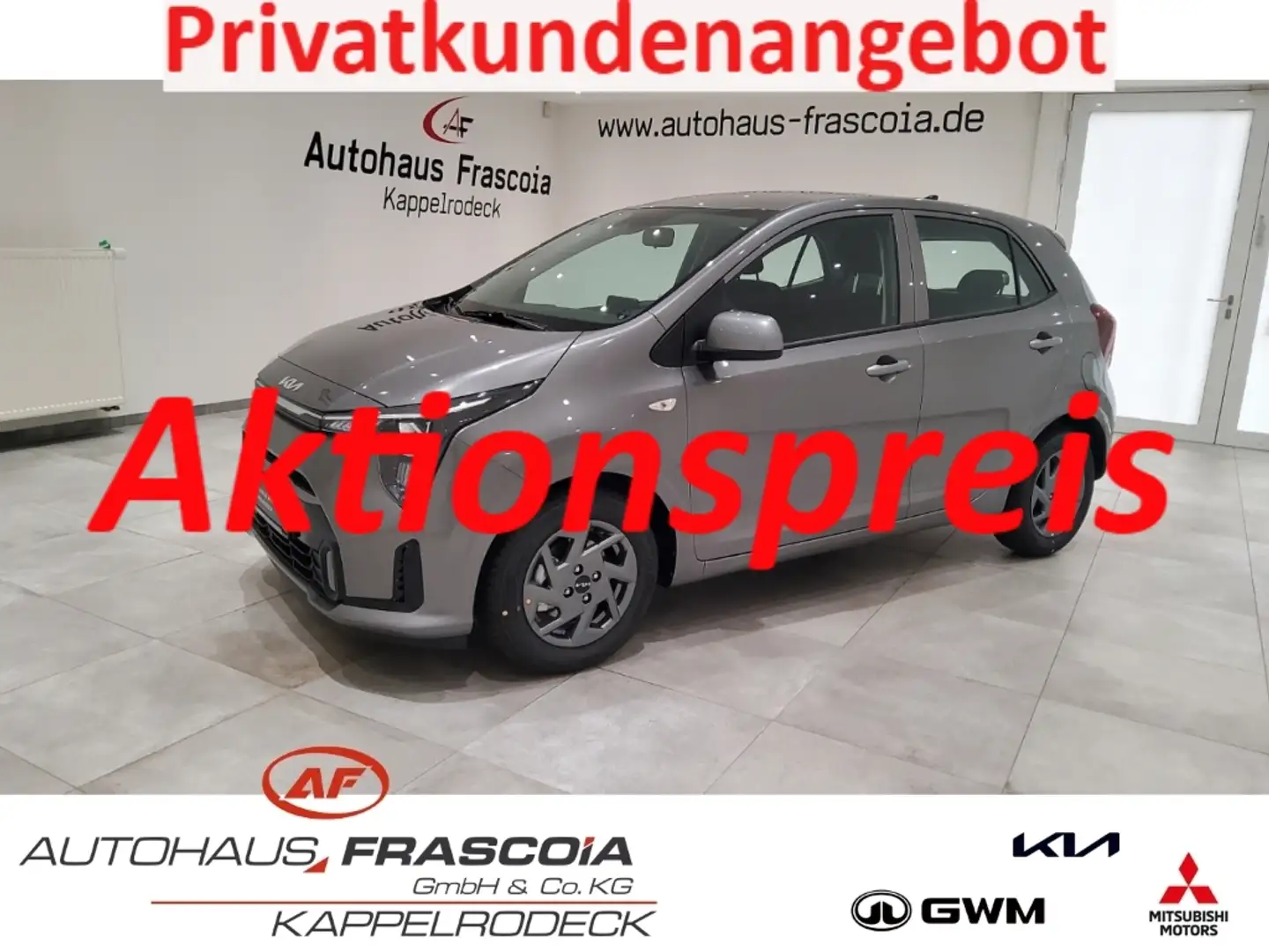 Kia Picanto 1.2 VISION Navi Rückfahrkam PDChi. SHZ LenkradHZG Grau - 1
