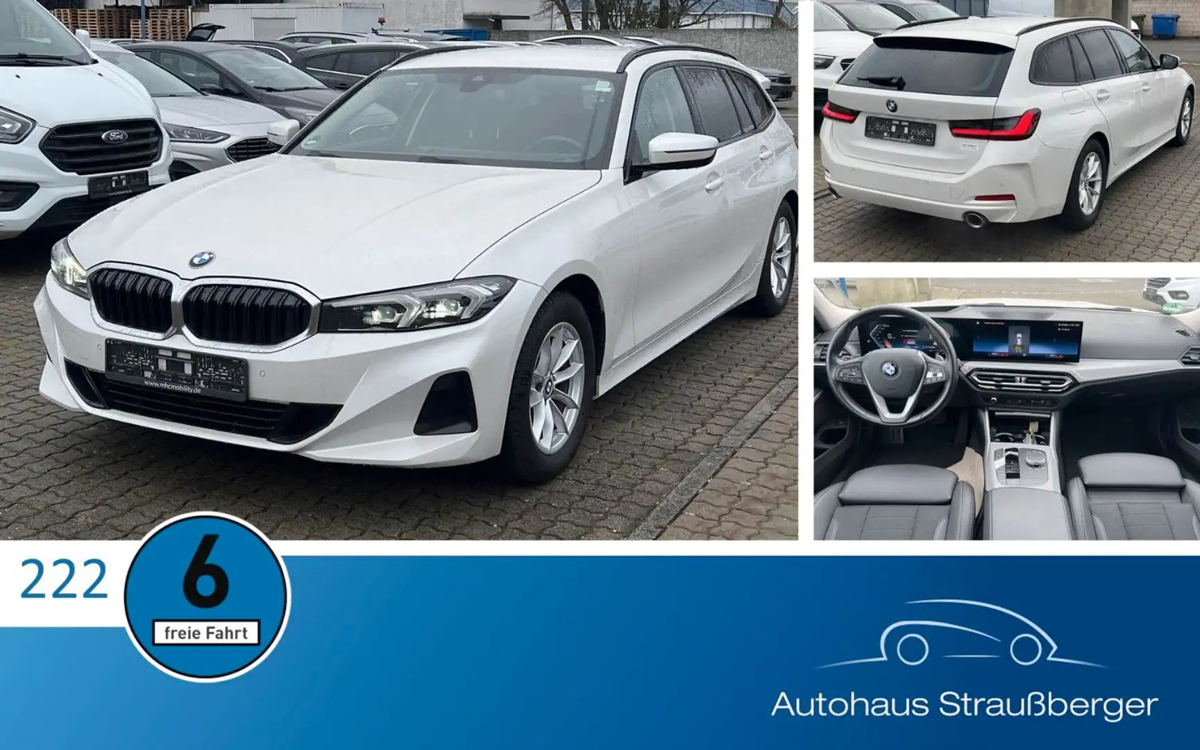 BMW 320 d Touring SHZ HUD LED 3-ZK Sportsitze Weiß - 1
