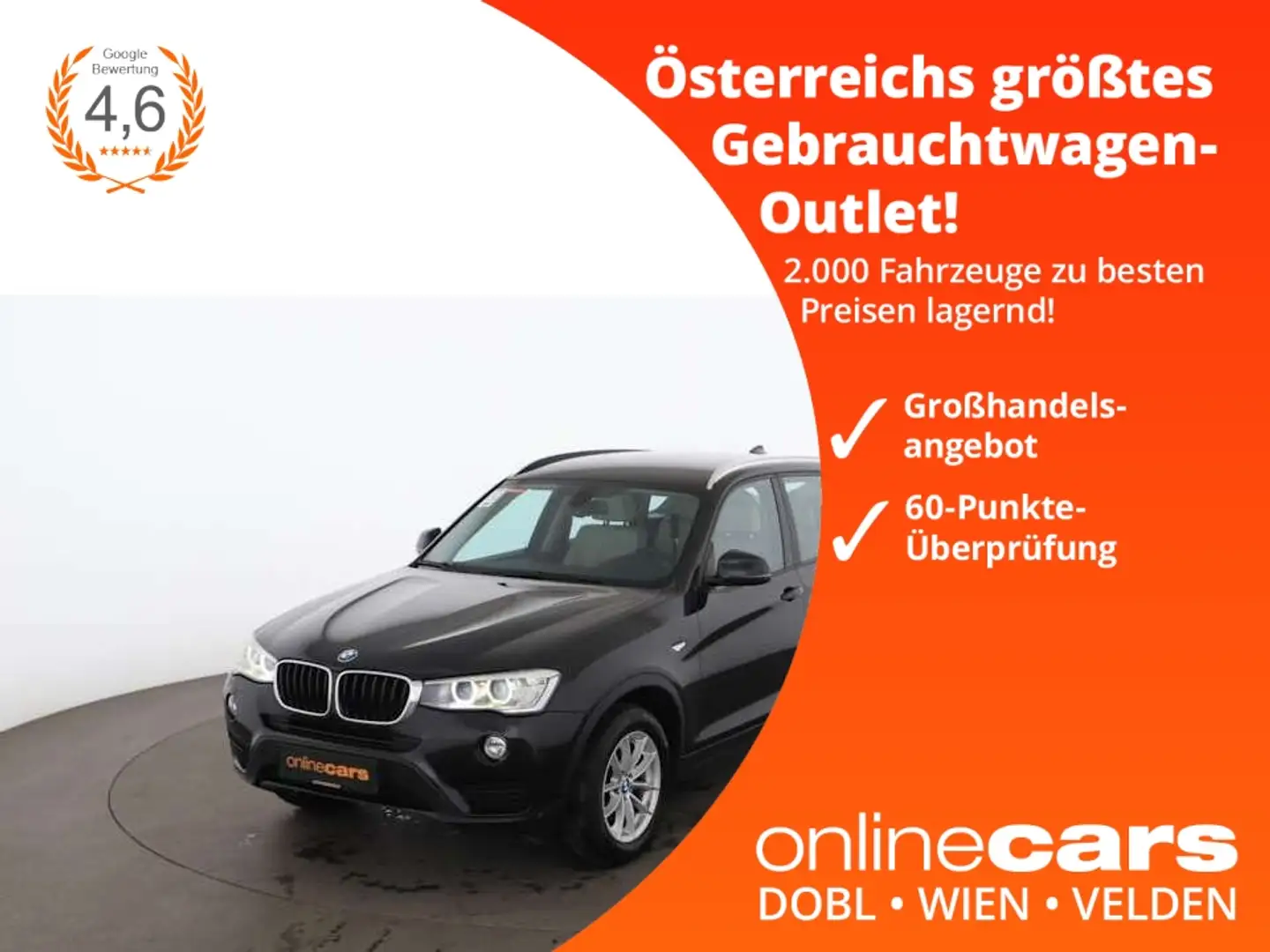 BMW X3 xDrive20d Aut XENON NAVI R-CAM LEDER SITZHZG Fekete - 1