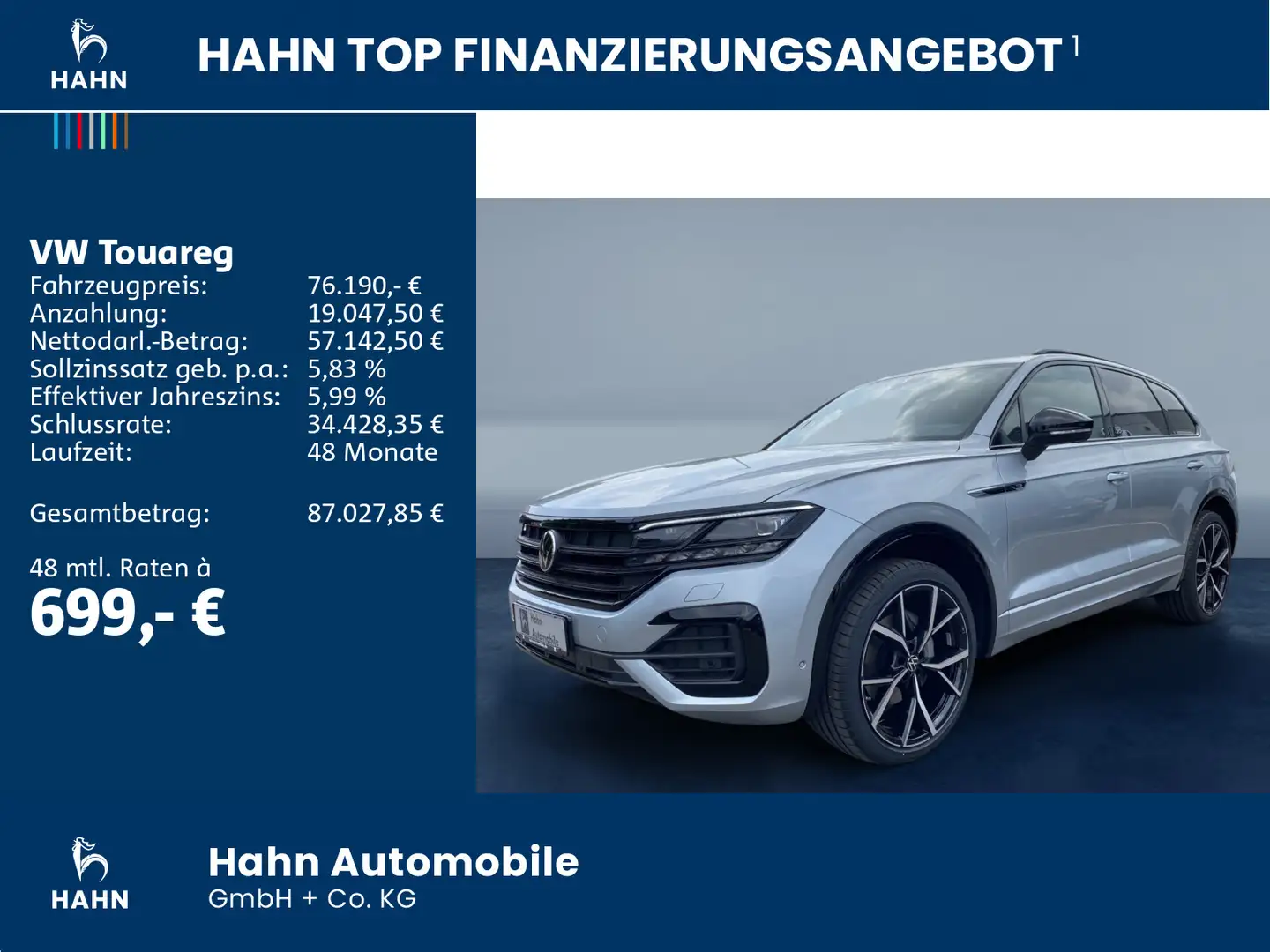 Volkswagen Touareg Elegance EDITION 20 LEDER AHK ESTORIL 22 Silber - 2