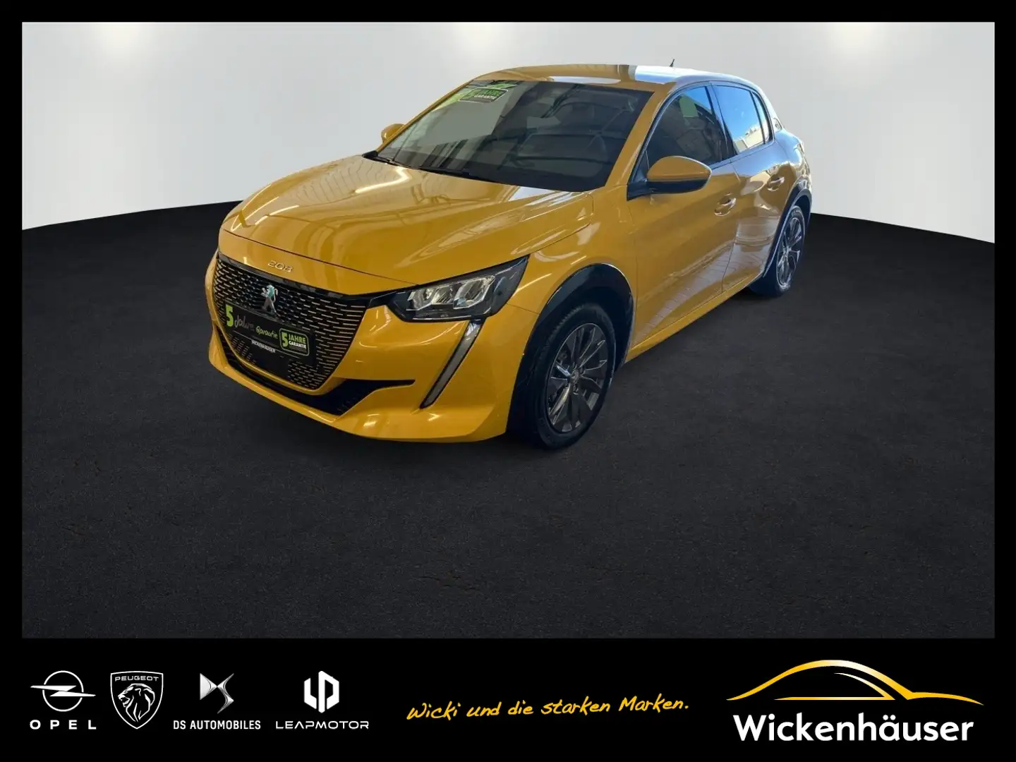 Peugeot 208 e-136 Allure Pack LED+Navi+Kamera+PDC Gelb - 1