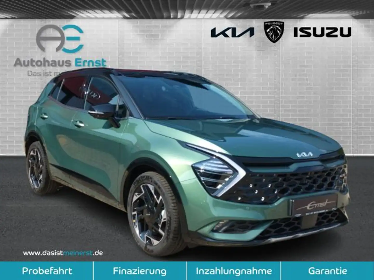 Kia Sportage 1,6 T-GDI 132 AWD Eco-Dyn.+ (48V M-H) DCT GT-Line Grün - 1