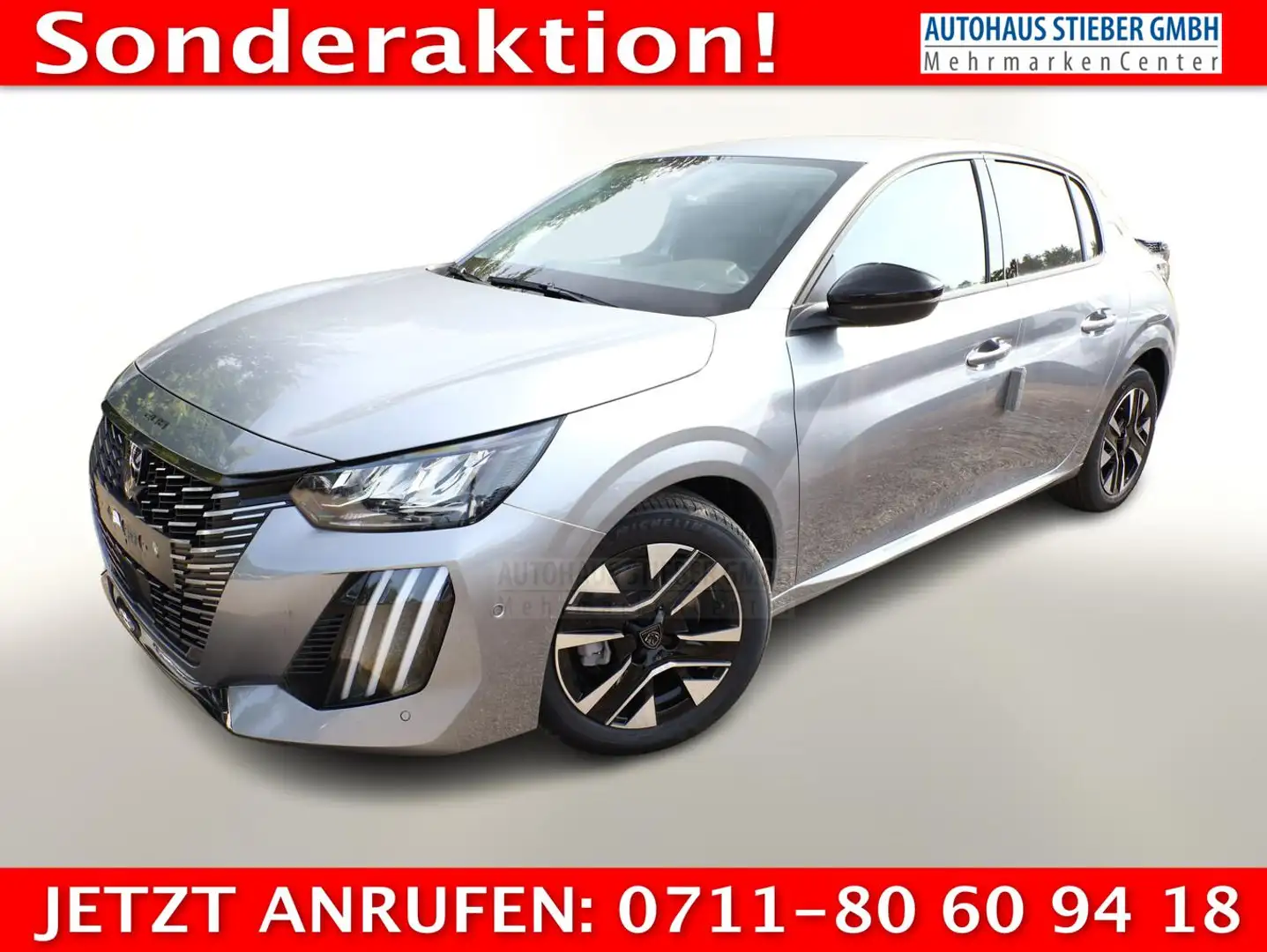 Peugeot 208 100 Allure ACC Kam SHZ PDC LED 16Z BT 4JGar 74 ... Grijs - 1