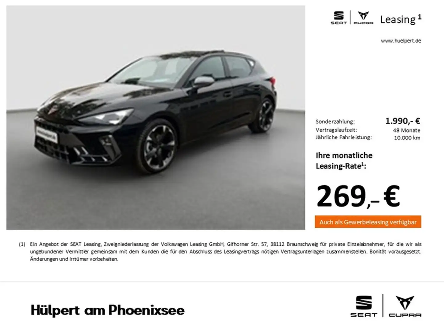 CUPRA Leon 2.0 FACELIFT CAM ACC LM18 NAVI CARPLAY Schwarz - 1