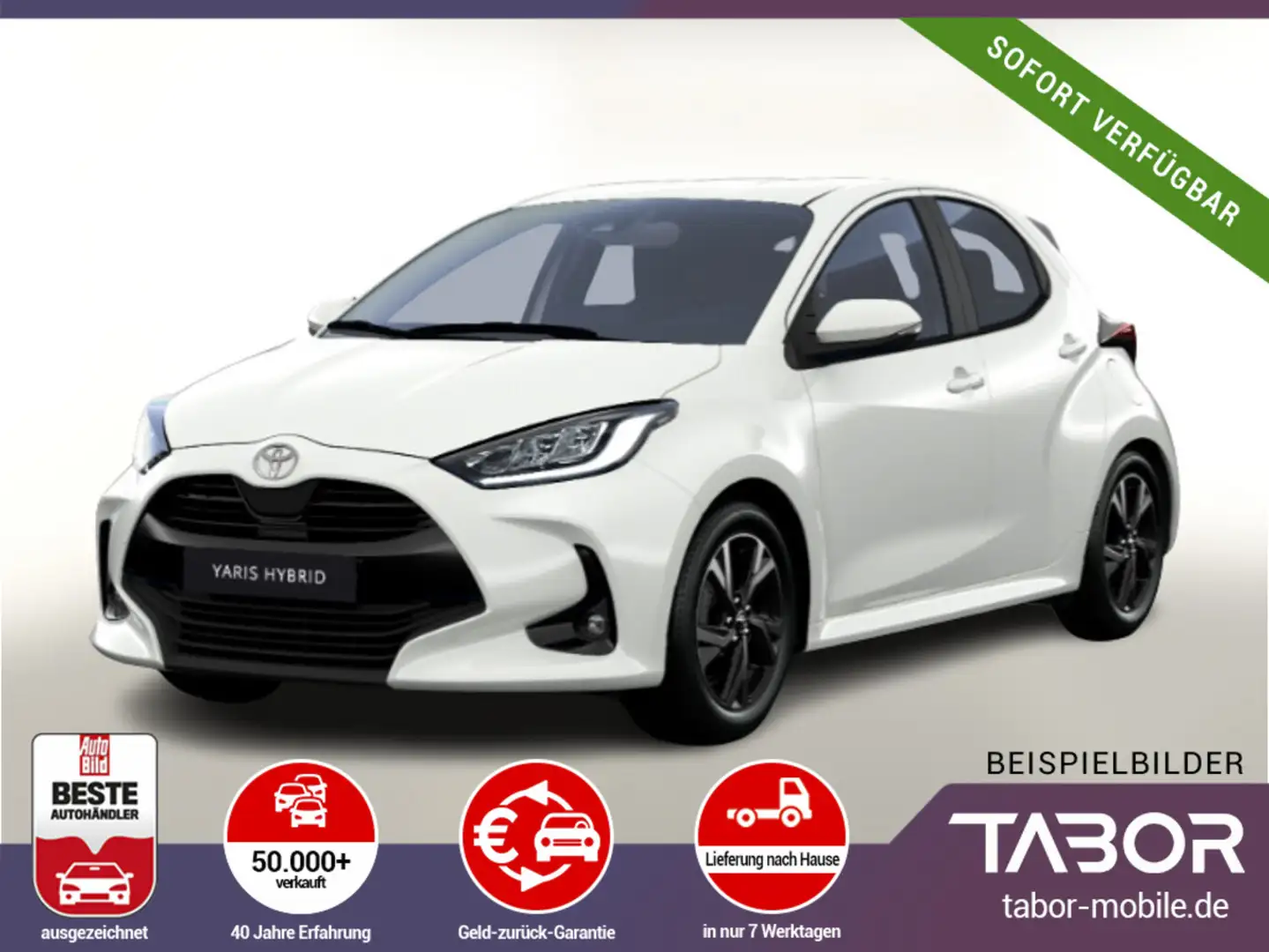 Toyota Yaris 1.5 HEV 116 E-CVT ACC LED Kam PrivG AppCo Weiß - 1