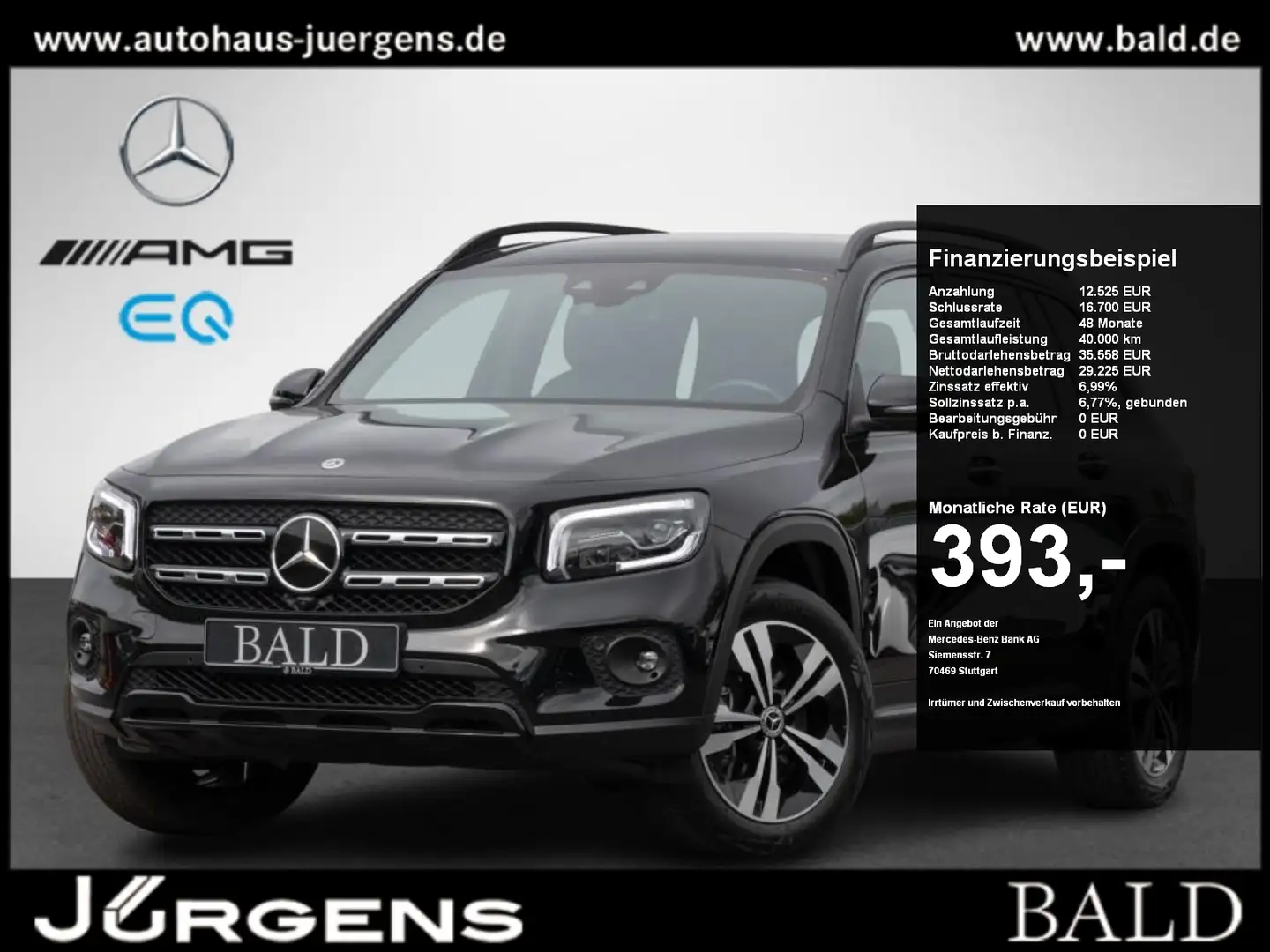Mercedes-Benz GLB 250 Progressive/Wide/ILS/AHK/360/Easy/Night Schwarz - 1