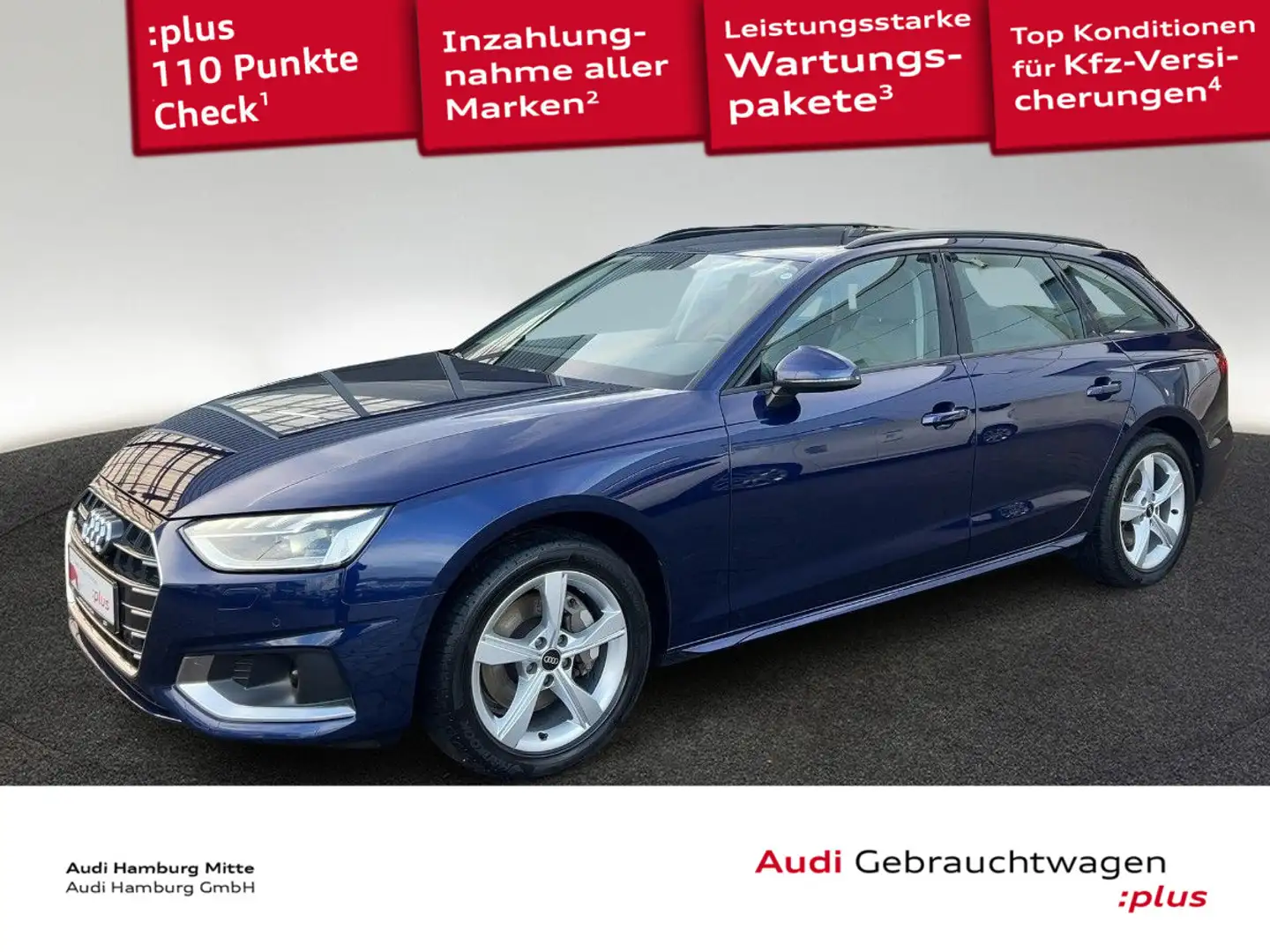 Audi A4 40 TDI advanced quattro S tronic Navi M Blau - 1