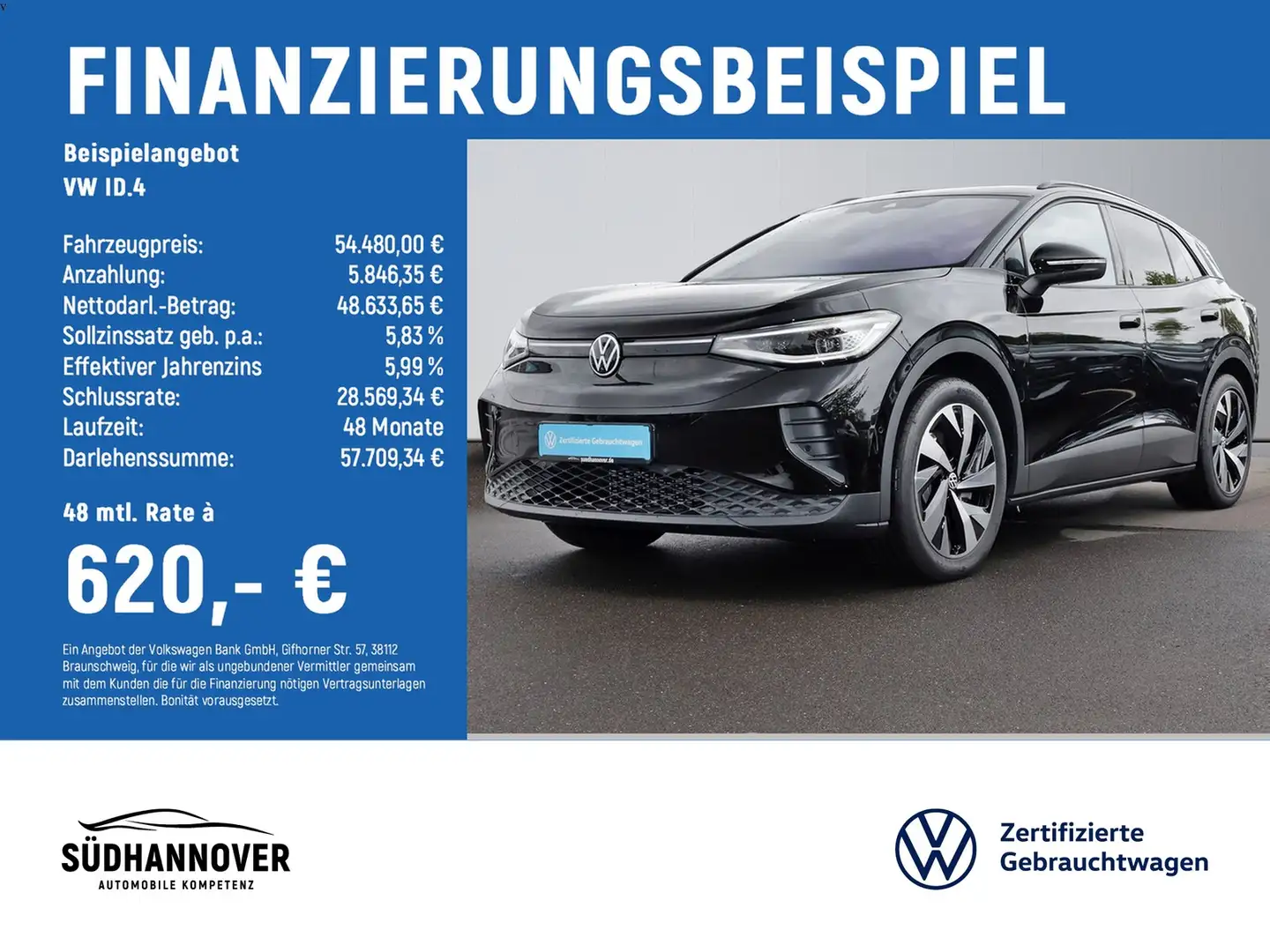 Volkswagen ID.4 Pro 210 kW mit Infotainment-Paket Schwarz - 2