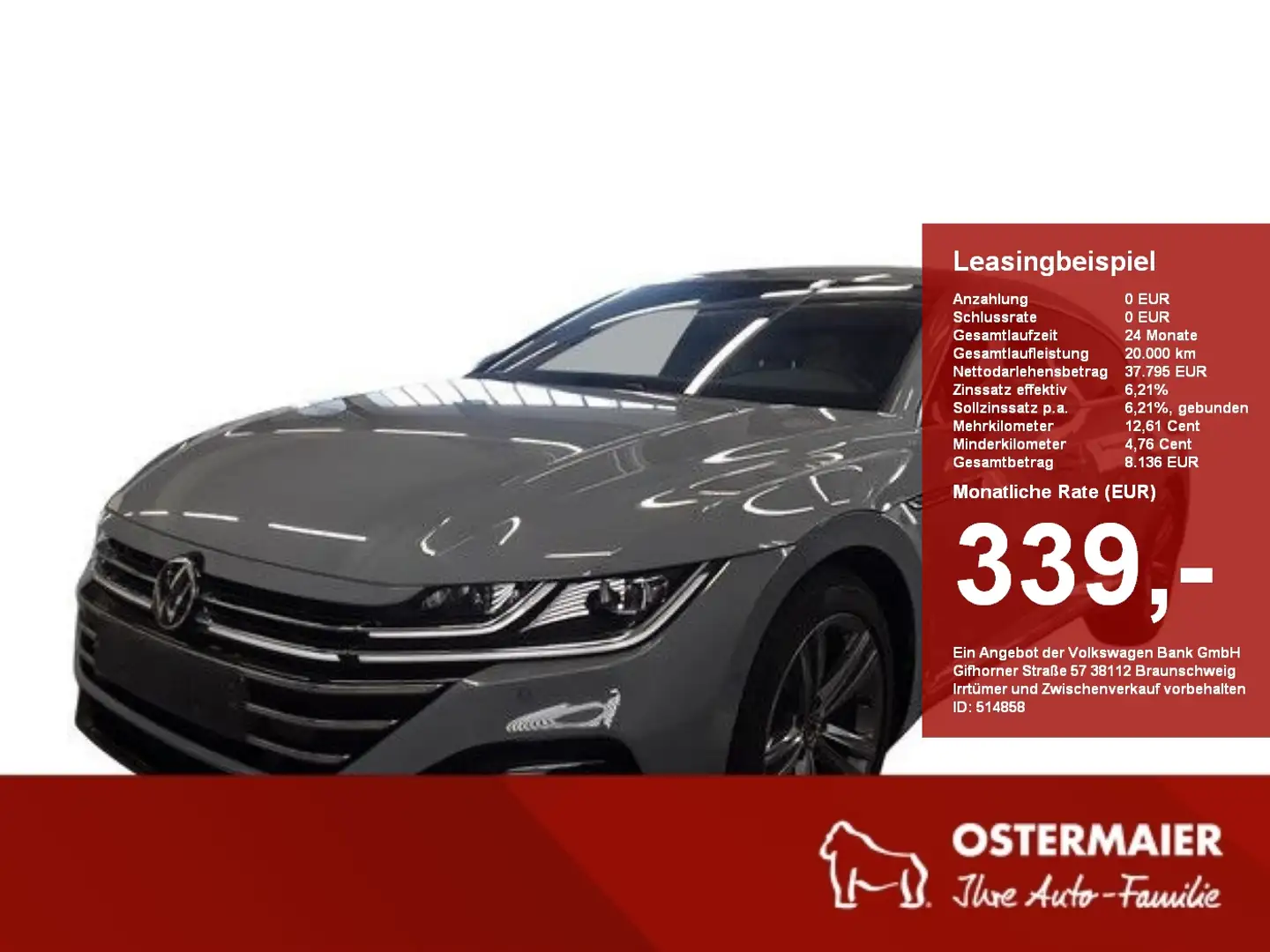 Volkswagen Arteon Shootingbrake R-LINE 2.0TDI 200PS DSG NP.74T PANO. Grau - 1