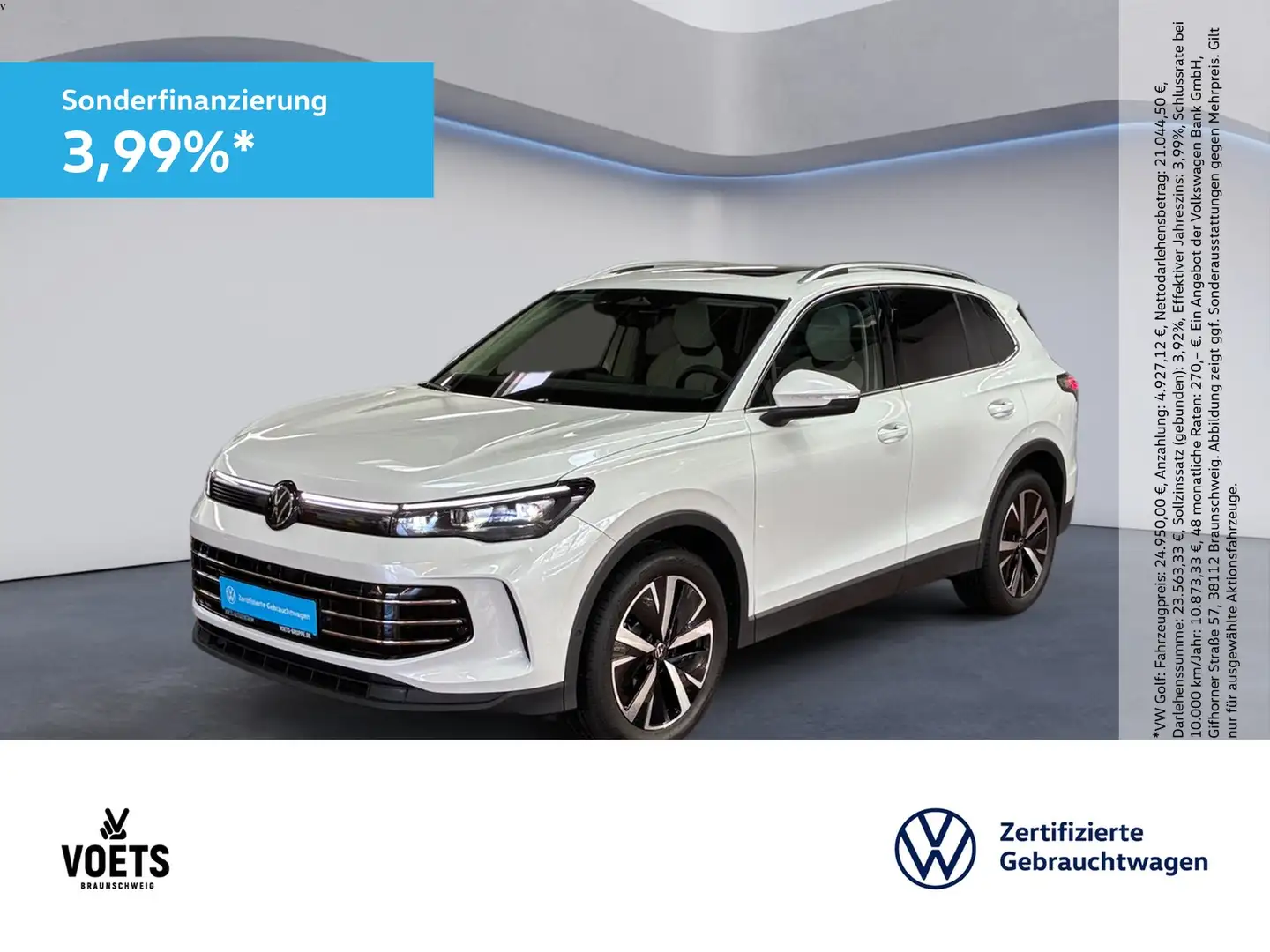 Volkswagen Tiguan Elegance 2.0 TDI DSG AHK+PANO+SHZ Weiß - 1