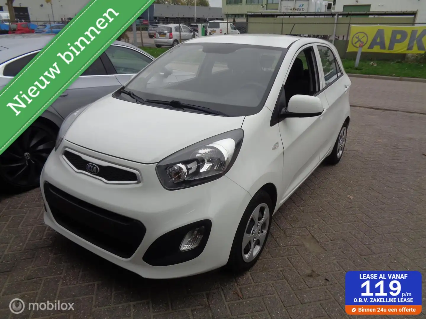 Kia Picanto 1.0 CVVT EcoLine/Airco/Stuurbekr/5 deurs/CV/nette Wit - 1