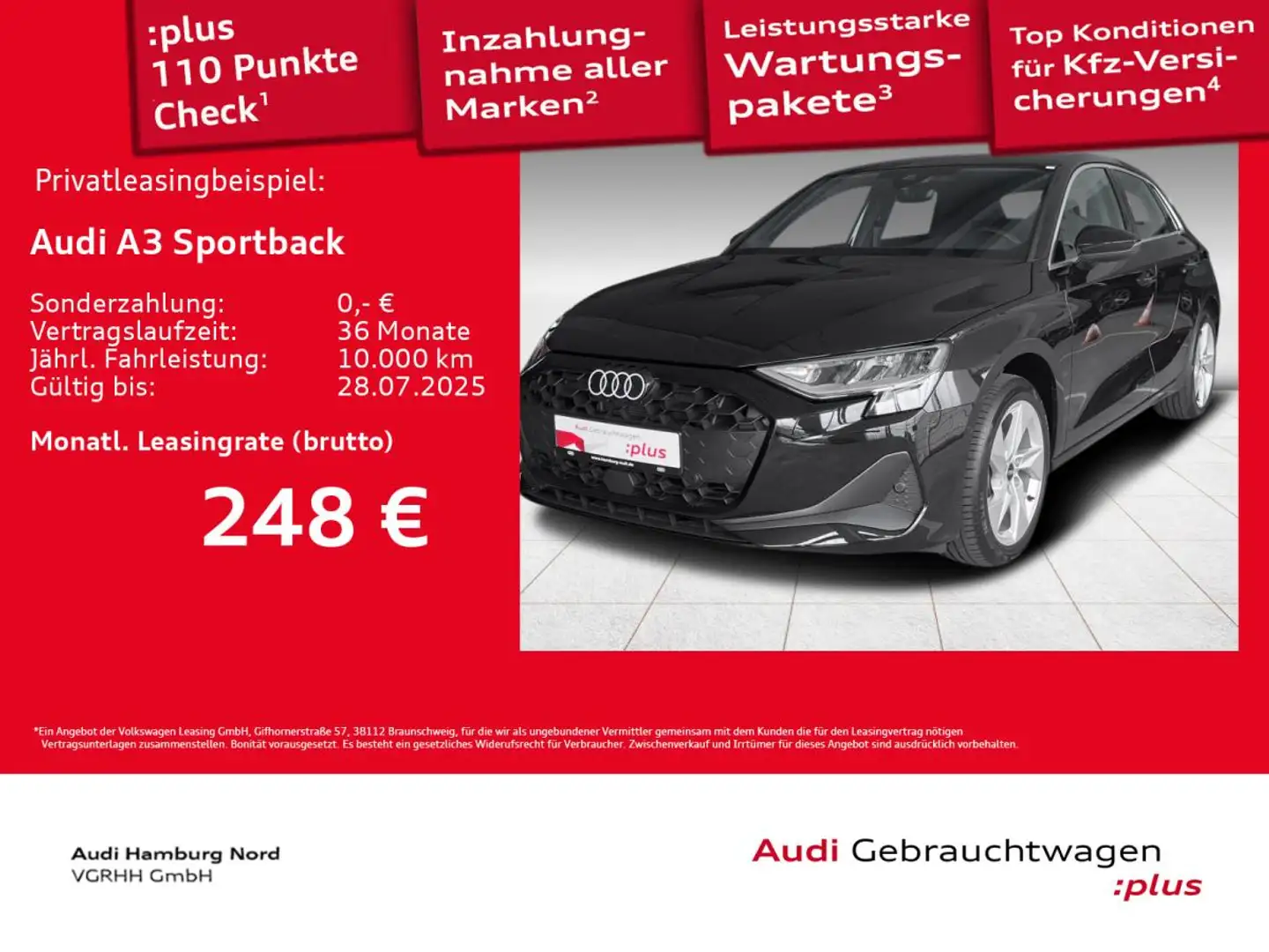 Audi A3 Sportback 30 TFSI S tronic Sound Navi Keyless Schwarz - 1