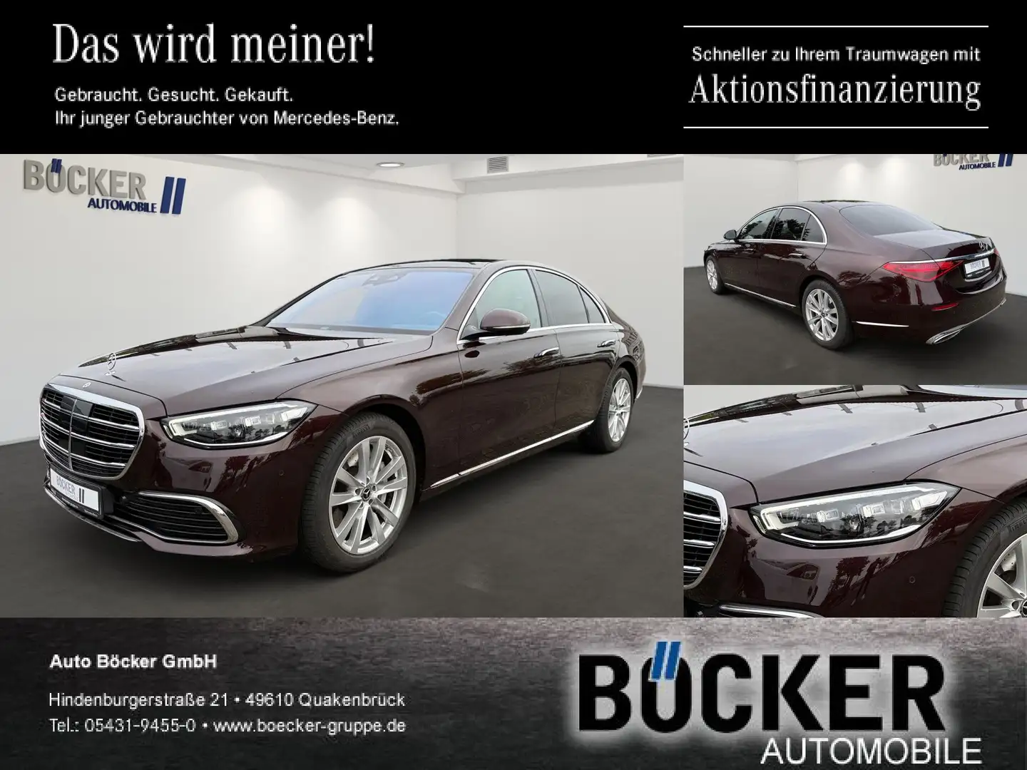 Mercedes-Benz S 450 S450d 4MATIC SONDERLACK PANO BURMESTER HUD Navi Rouge - 1