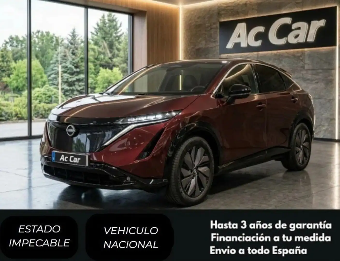 Nissan Ariya 5p 87kWh e-4ORCE Evolve CAR. 22kW Burdeos - 1