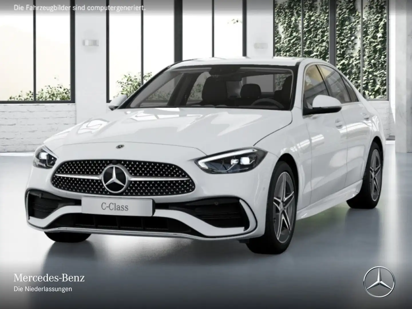 Mercedes-Benz C 200 d AMG+LED+KAMERA+TOTW+KEYLESS+9G Weiß - 2