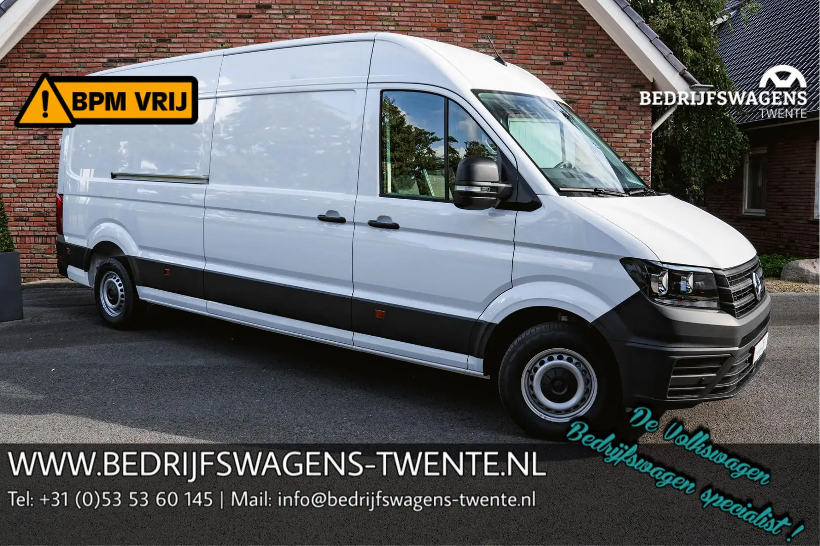 Volkswagen Crafter 2.0 TDI 140PK Automaat L4H3 PDC V+A | 3 zits. | Bl Wit - 1